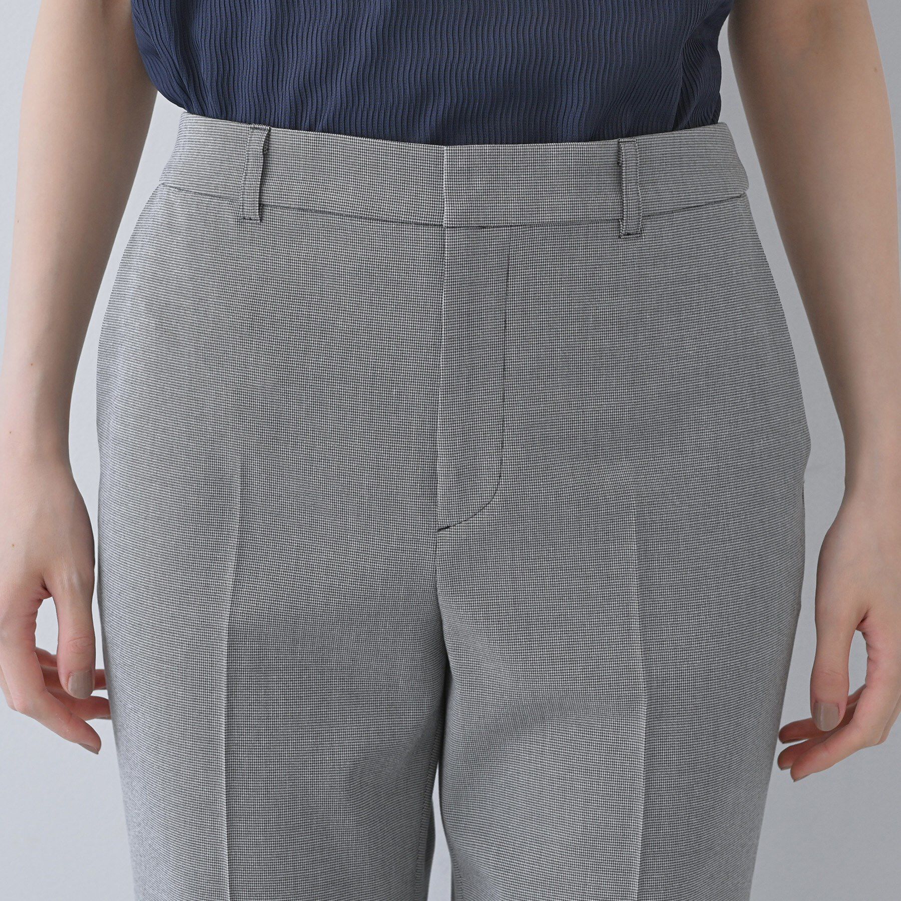 INDIVI「【洗える／夏スーツ】ミニ千鳥柄ストレートパンツ」|その他|