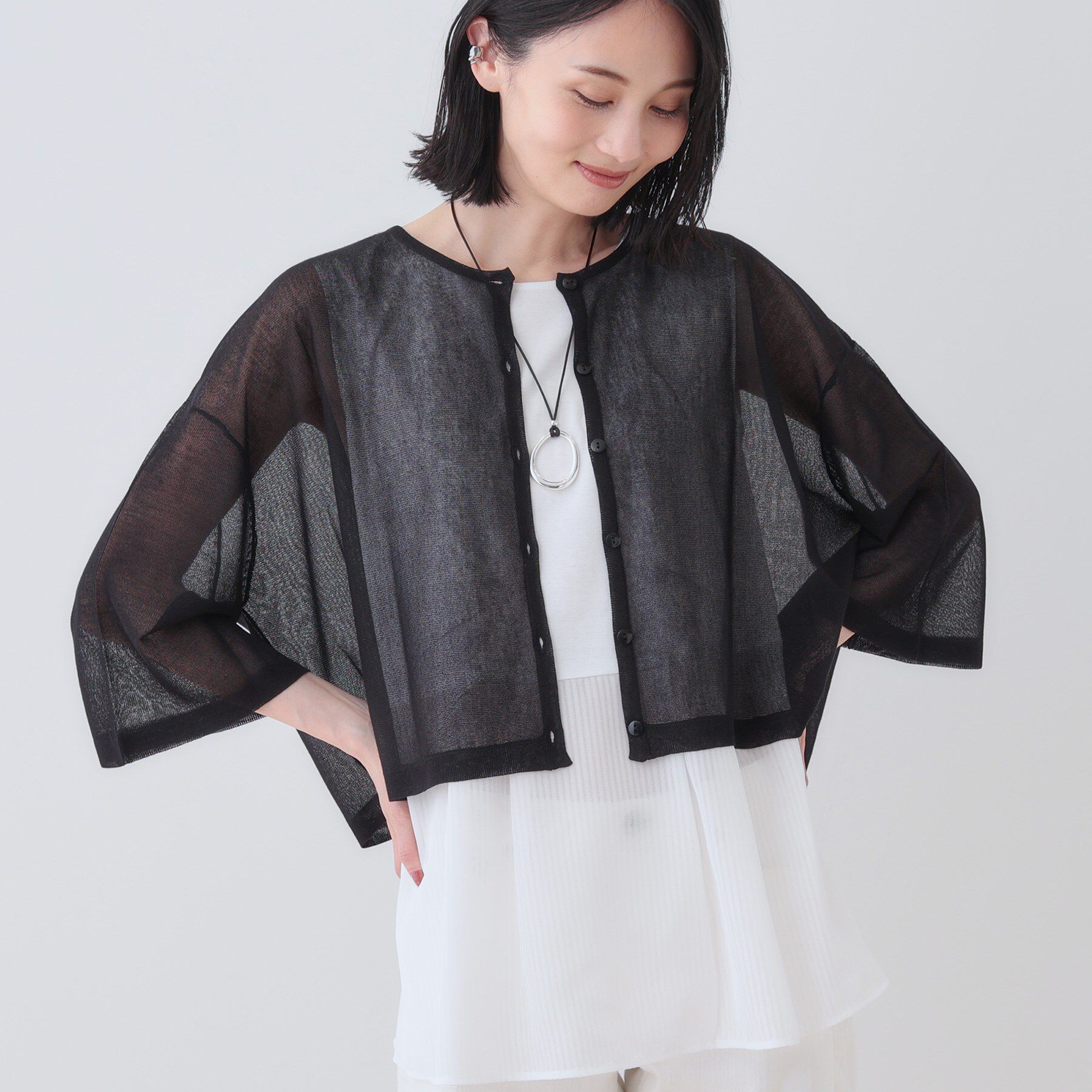 INDIVI「【2点セット】前後2WAYニットワンピース」|ワンピース|