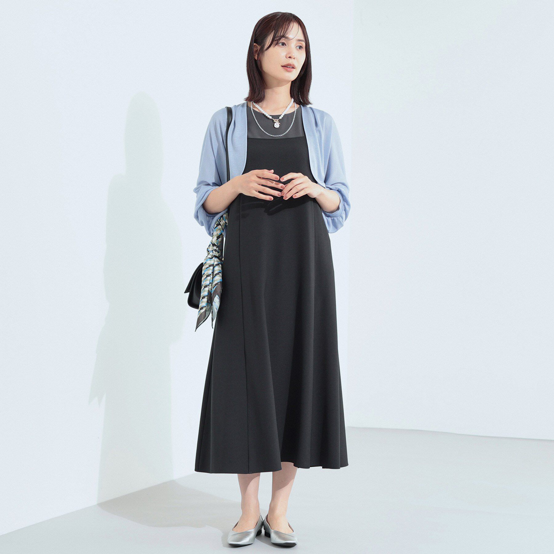 INDIVI「【軽く羽織れる】ボレロカーディガン」|カーディガン|