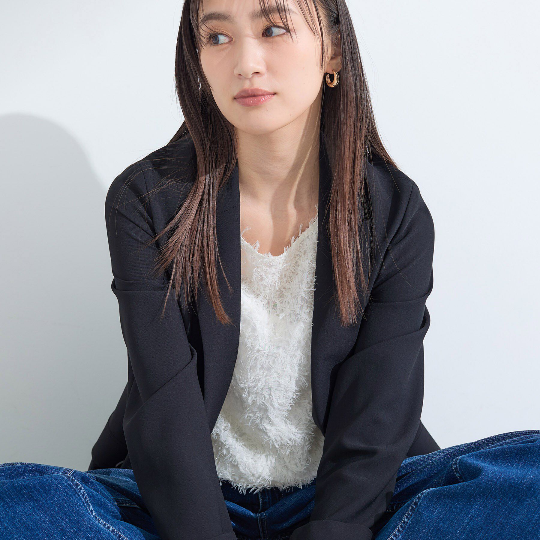 INDIVI「【軽く羽織れる！】ダブルジャケット」|テーラードジャケット|