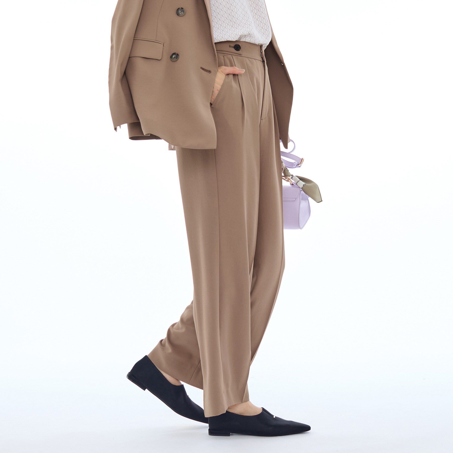 INDIVI「【着心地抜群！】タックワイドパンツ」|その他|