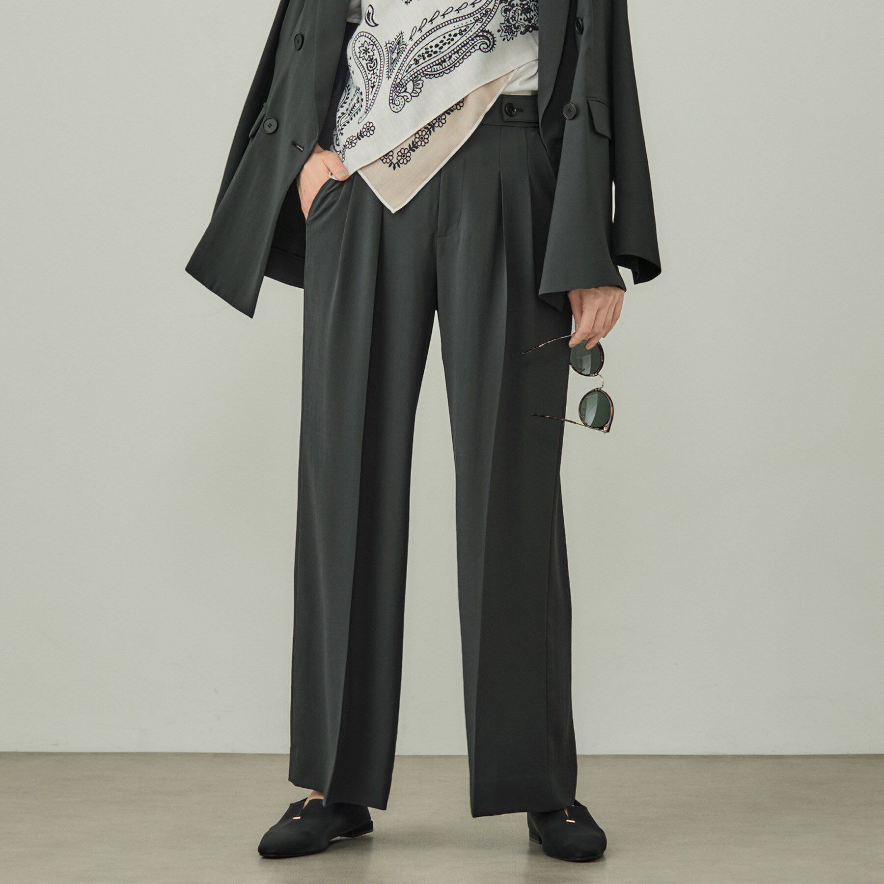 INDIVI「【着心地抜群！】タックワイドパンツ」|その他|