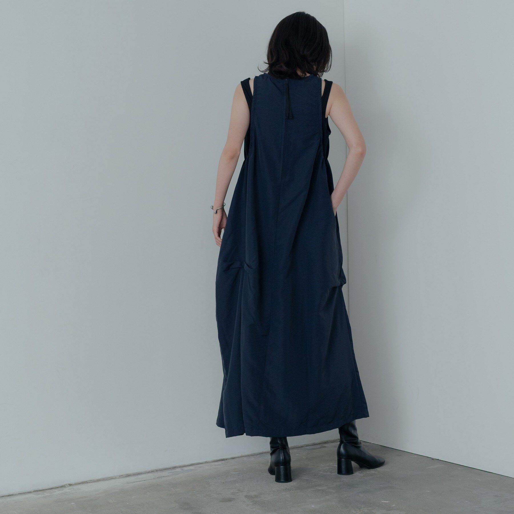 GALLEST「イレギュラータックナイロンワンピース」|ワンピース|