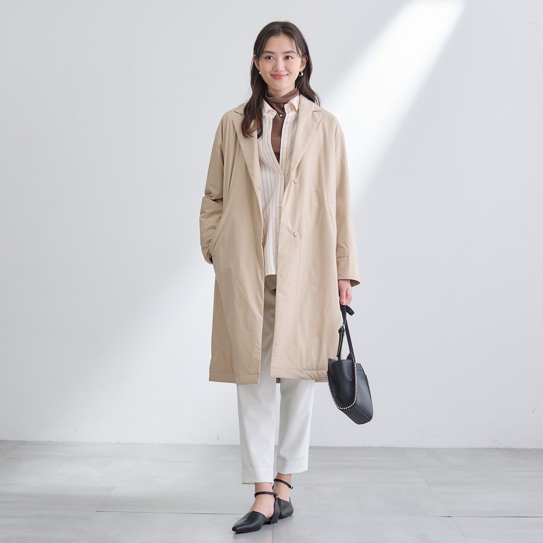 INDIVI「【超軽量／蓄熱】ライトパフチェスターコート」|ダウン|