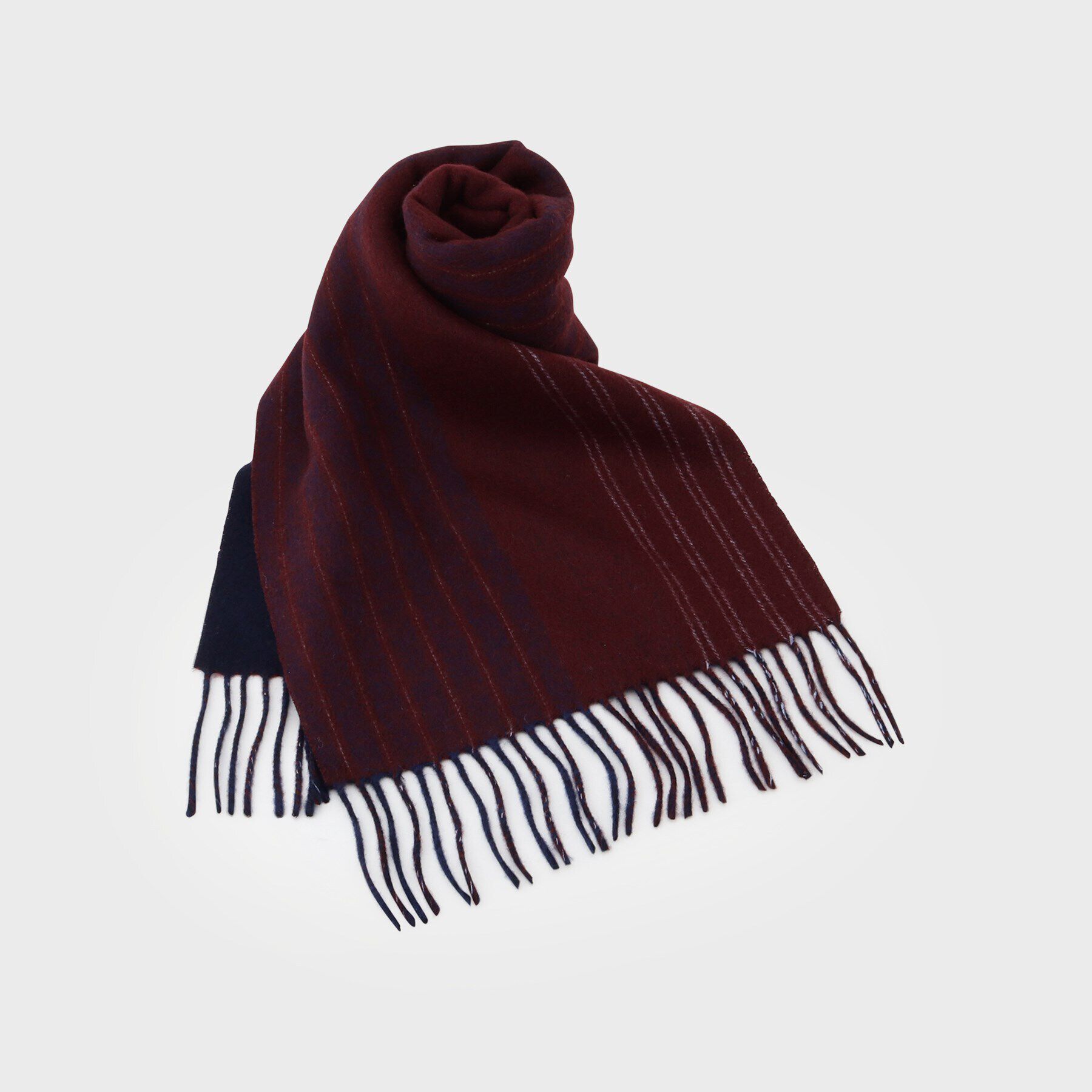 TAKEO KIKUCHI「【洗えるメリノウール混】ストライプ マフラー」|ストール|