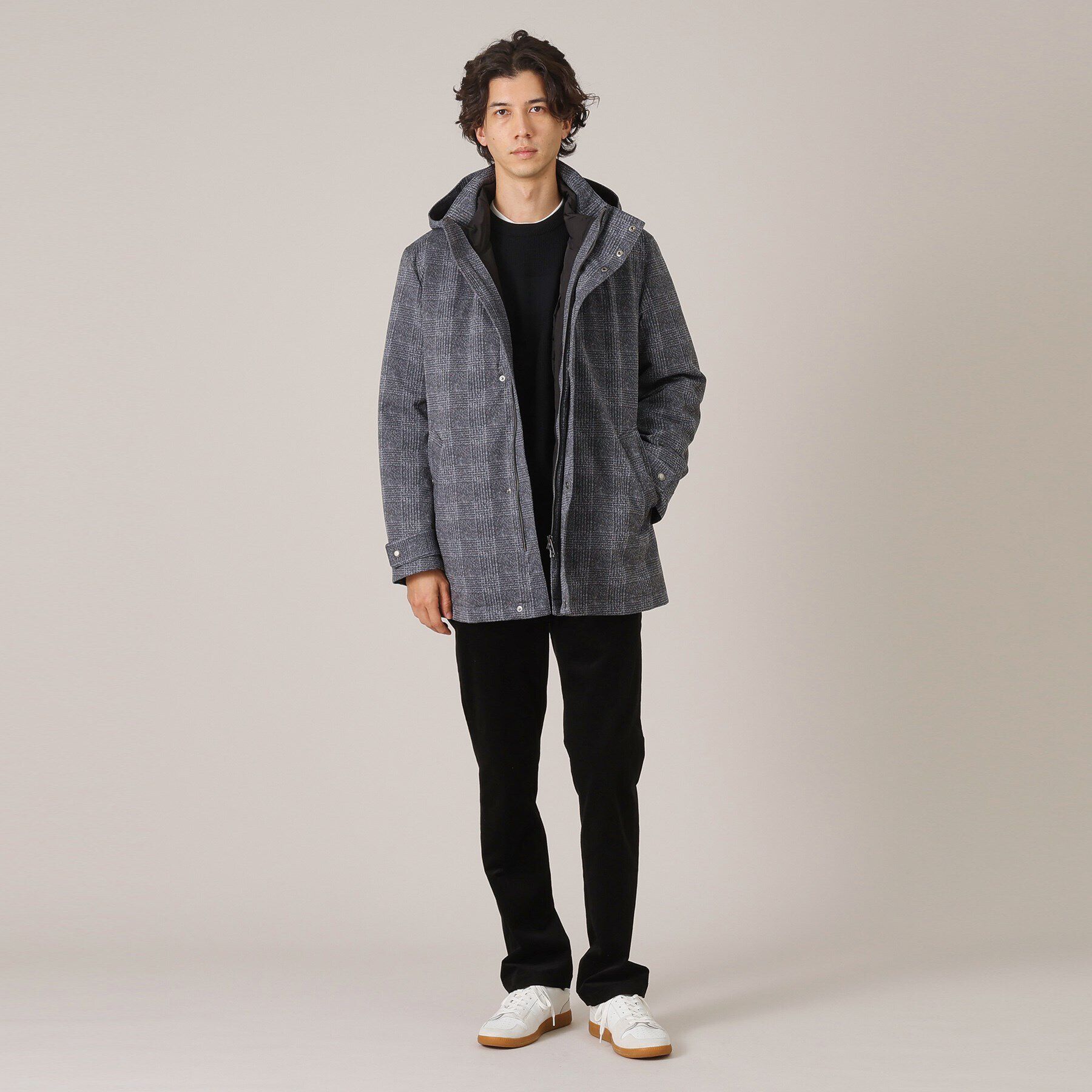 TAKEO KIKUCHI「【3WAY】ジャカード グレンチェック ダウンライナー ブルゾン」|ブルゾン・スタジャン|
