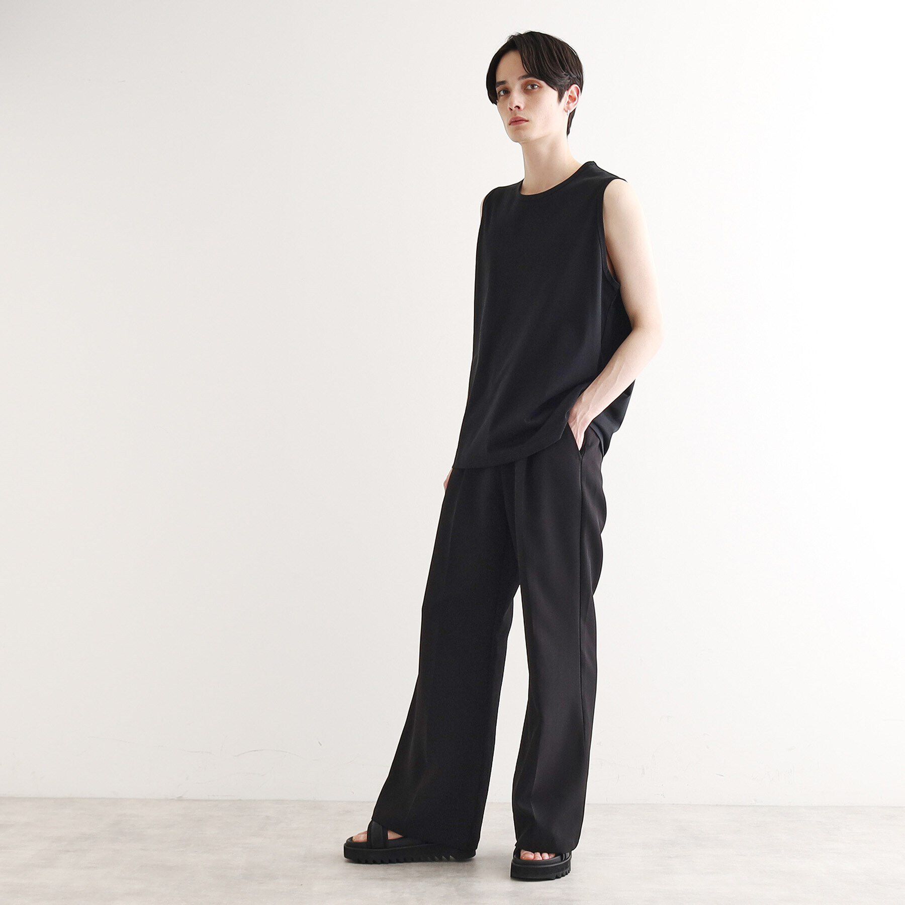 tk.TAKEO KIKUCHI「【接触冷感／UVカット／抗菌】フレンドリークールノースリーブカットソー」|Tシャツ・カットソー|