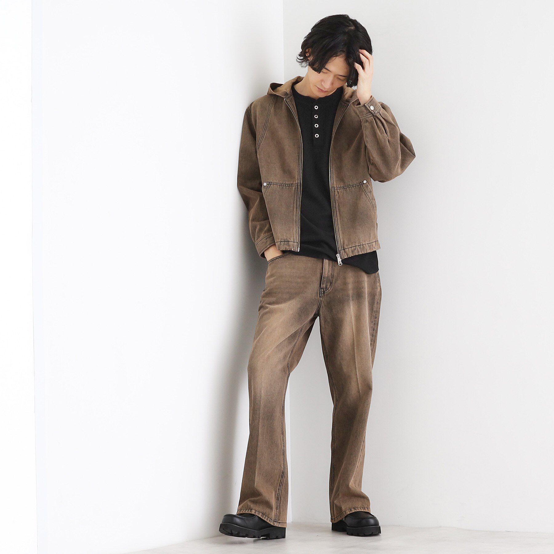 tk.TAKEO KIKUCHI「ヴィンテージライクデニムジップパーカ」|パーカー|