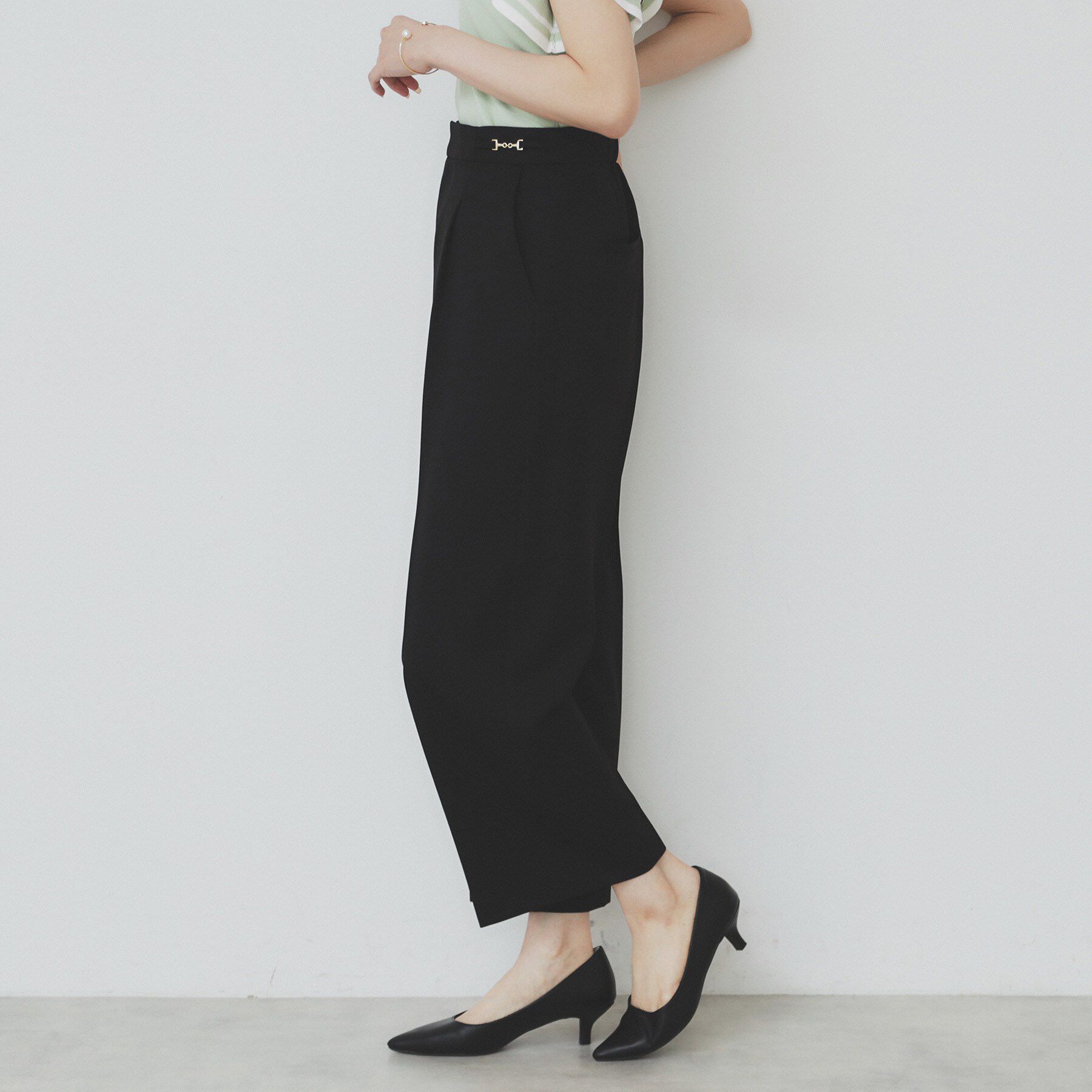 index「サイドビット付きストレッチワイドパンツ【洗濯機洗い可/吸水速乾/防シワ】」|その他|