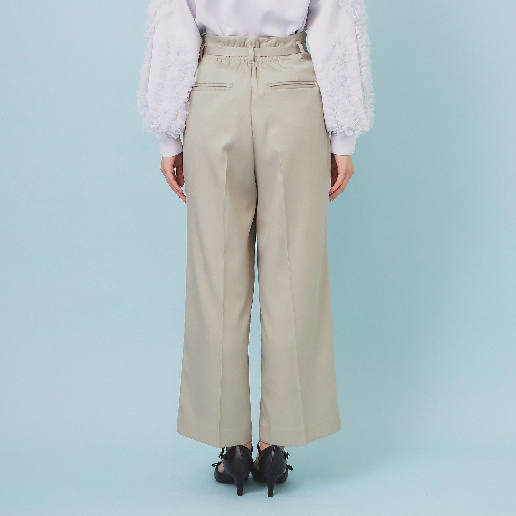 index「ベルト付き2タックワイドパンツ【洗濯機OK/ストレッチ/防シワ/イージーアイロン】」|その他|