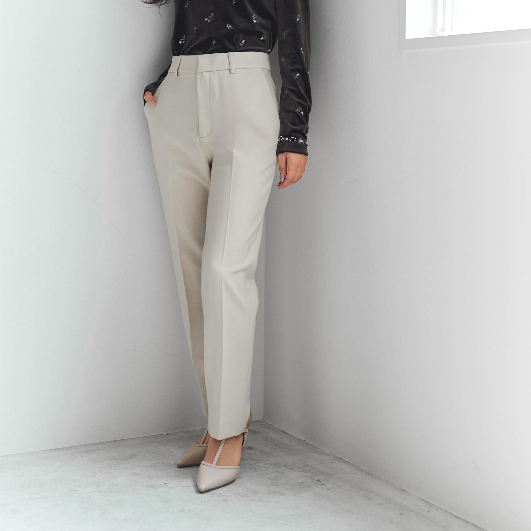 index「ウォームストレッチテーパードパンツ【洗濯機OK/防シワ/吸湿発熱】《XS～3L》」|その他|