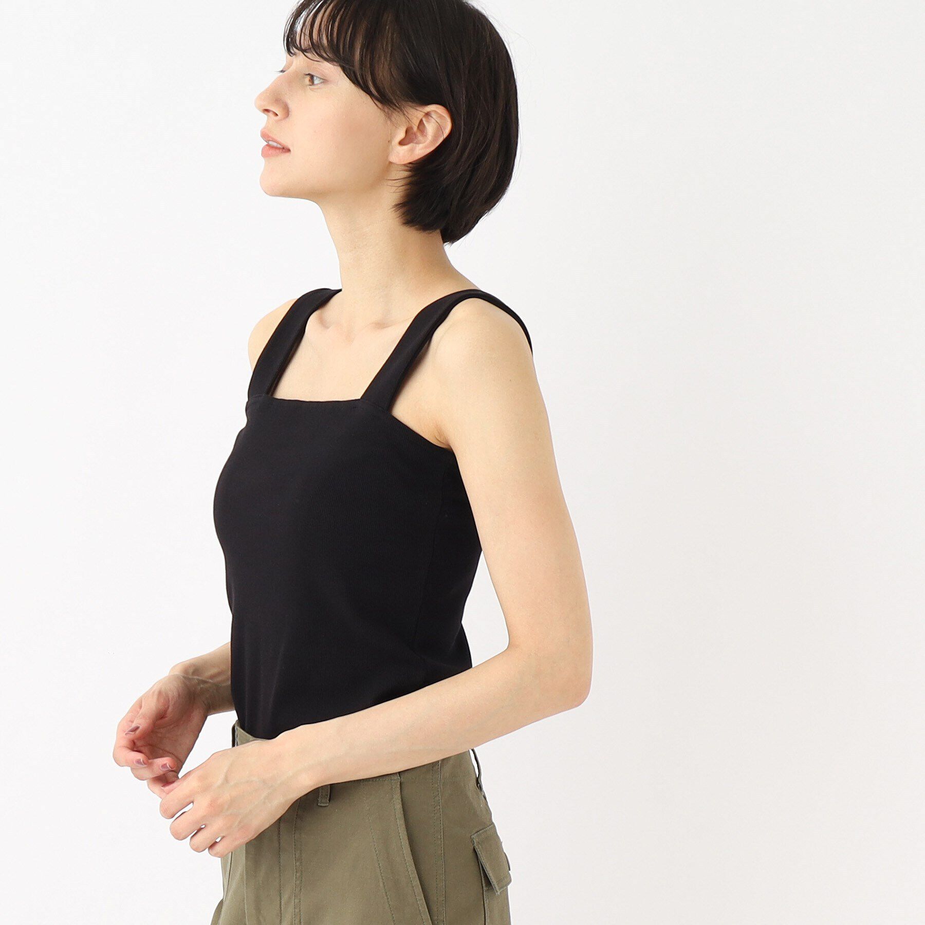 OPAQUE.CLIP「ワイドストラップキャミソール【洗濯機洗い可】」|キャミソール|