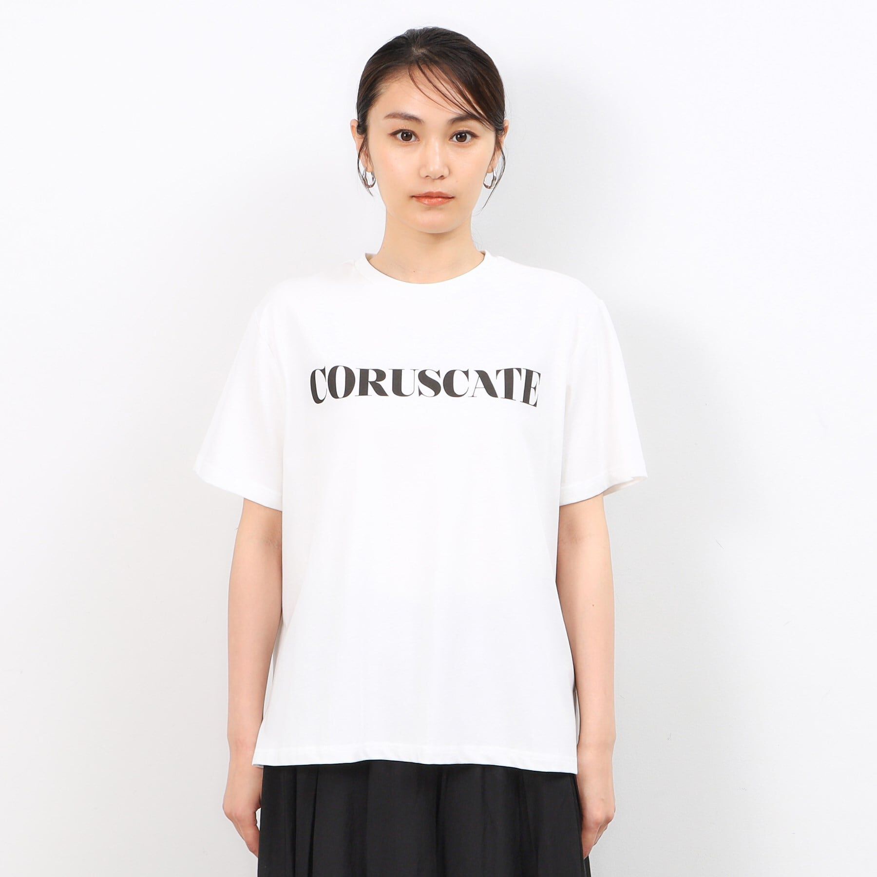 OPAQUE.CLIP「サイドスリットロゴTシャツ【洗濯機洗い可】」|Tシャツ・カットソー|