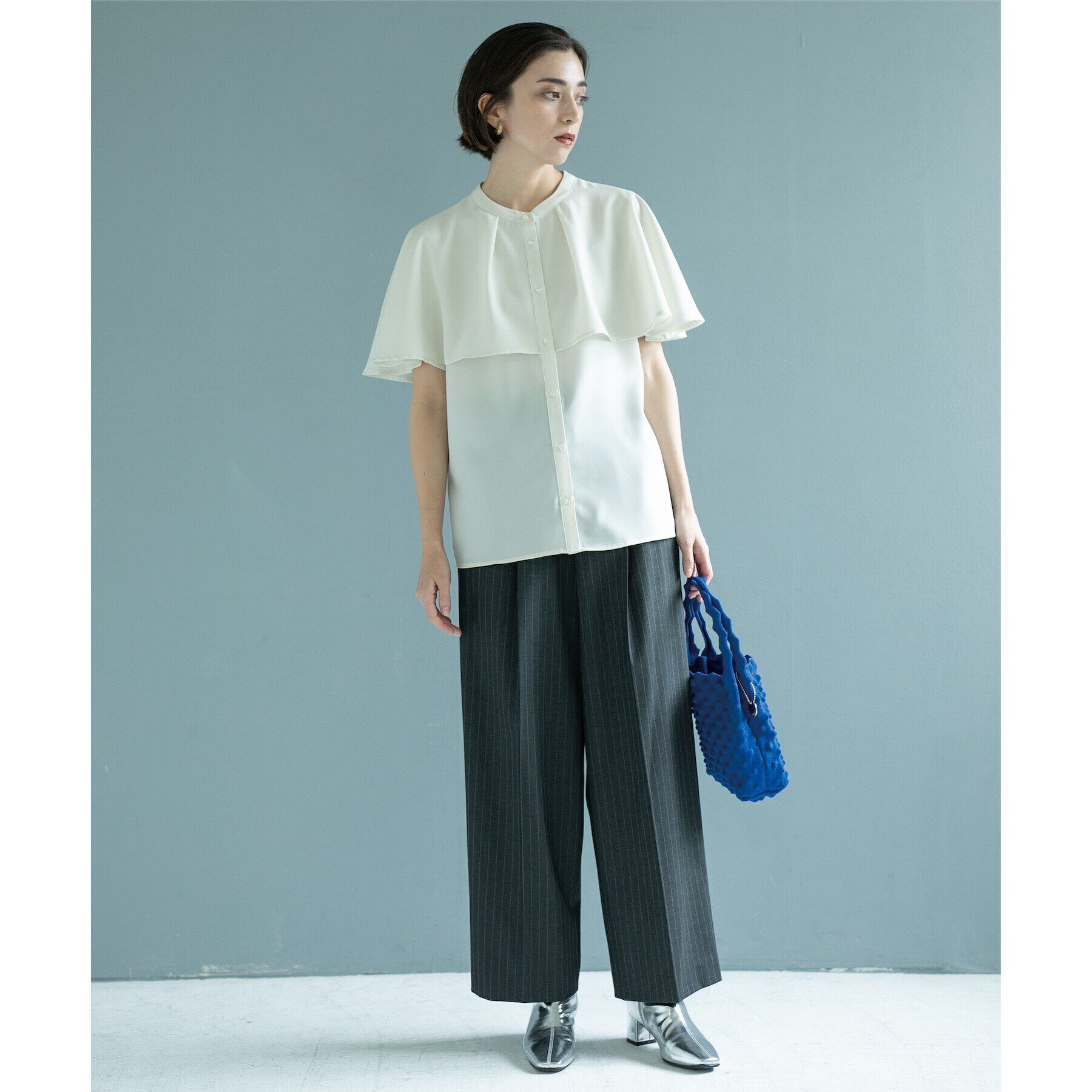 OPAQUE.CLIP「ピンストライプイージーワイドパンツ【洗濯機洗い可】」|その他|