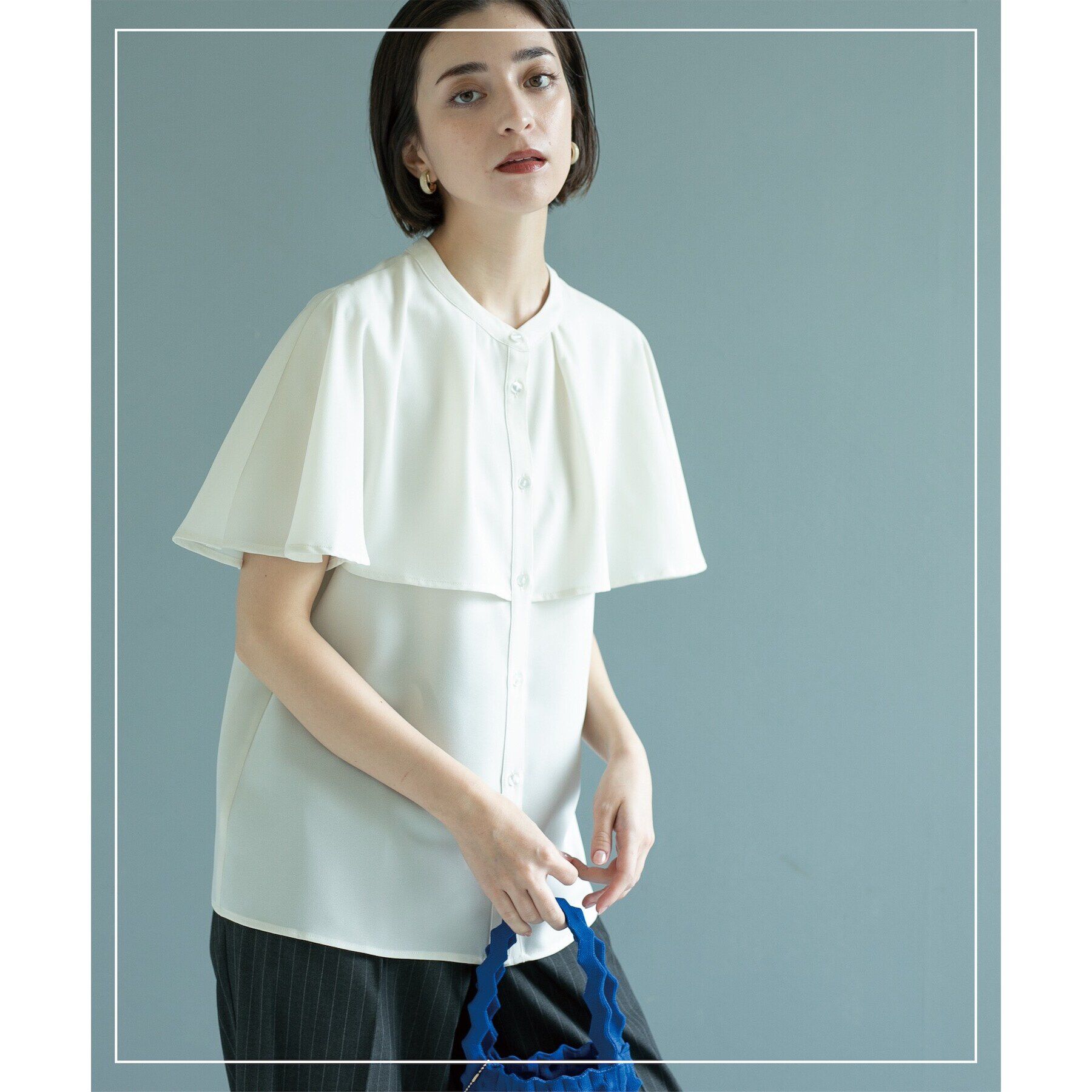 OPAQUE.CLIP「ケープ風ブラウス【洗濯機洗い可】」|シャツ・ブラウス|