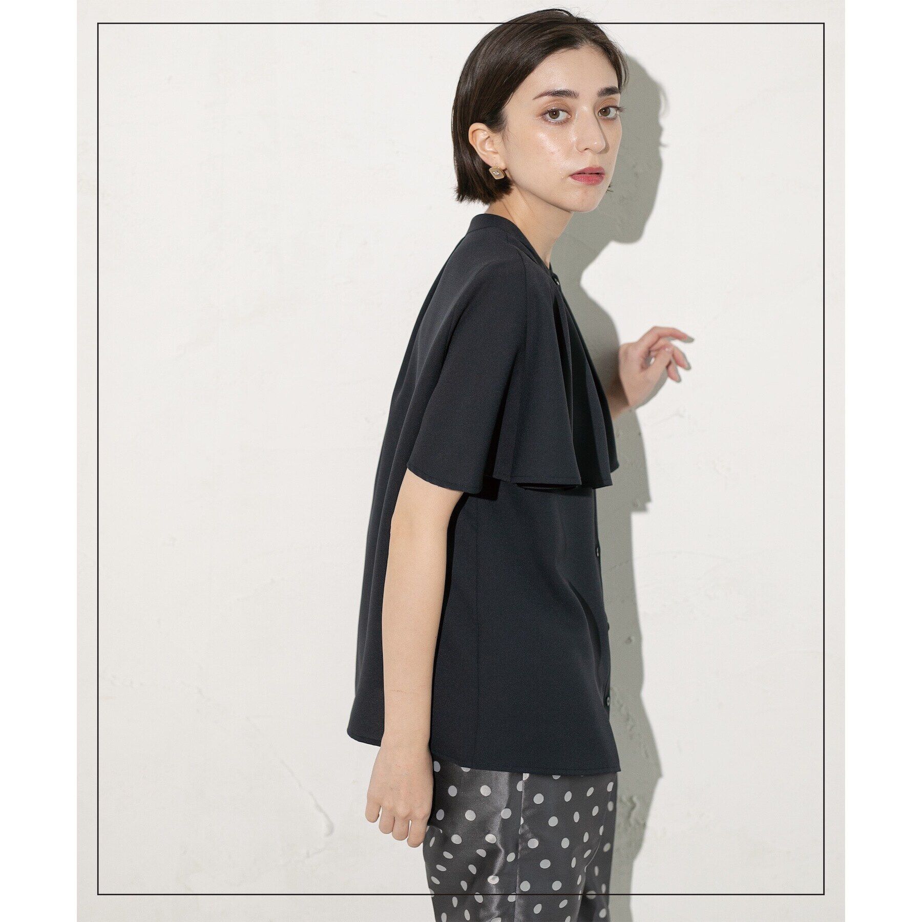 OPAQUE.CLIP「ケープ風ブラウス【洗濯機洗い可】」|シャツ・ブラウス|