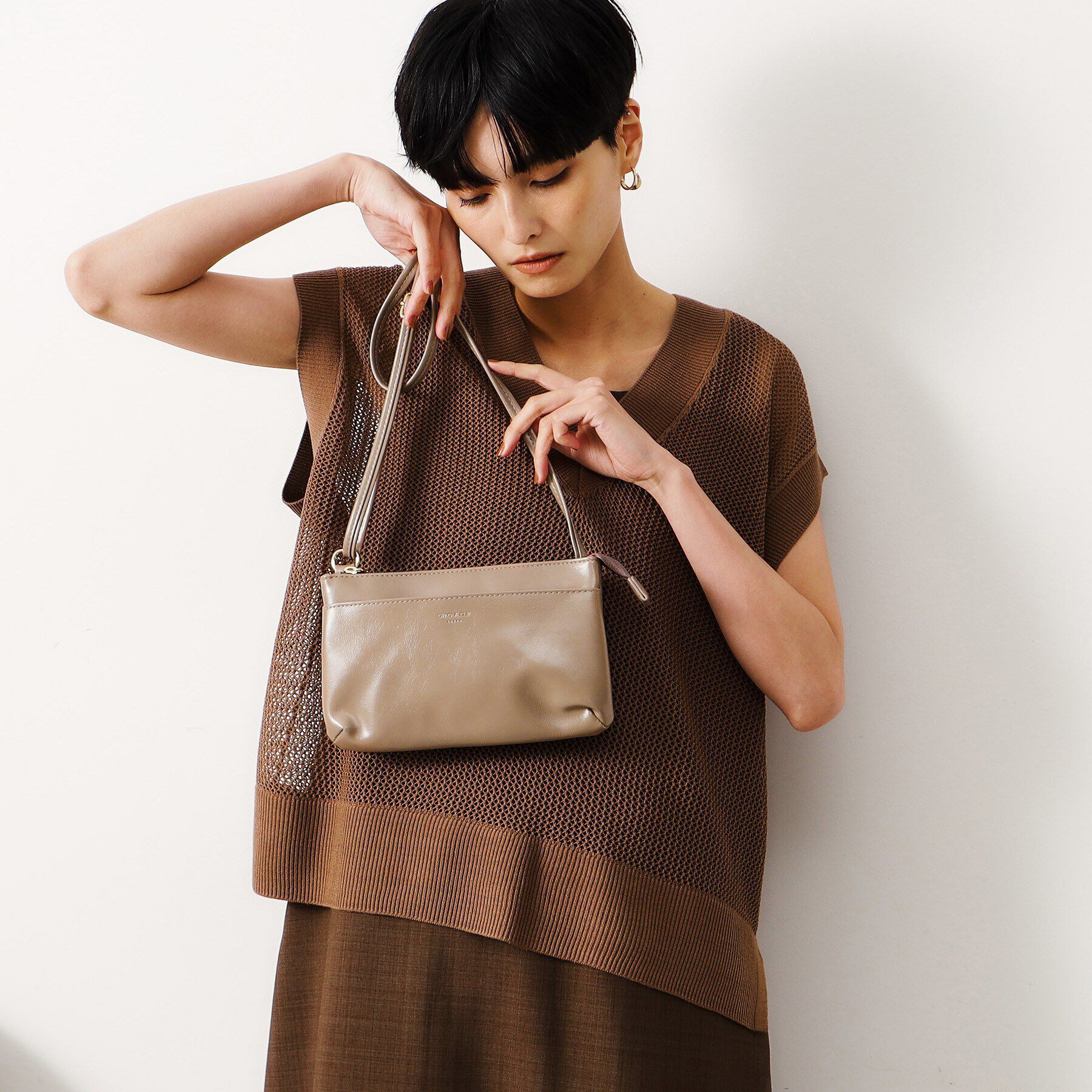 OPAQUE.CLIP「【マルチポケット】三層ミニショルダーバッグ」|ショルダー・メッセンジャー|