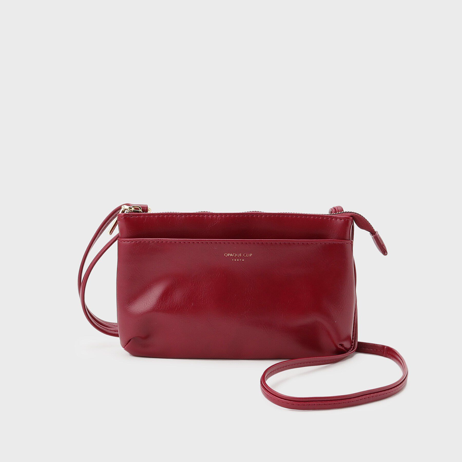 OPAQUE.CLIP「【マルチポケット】三層ミニショルダーバッグ」|ショルダー・メッセンジャー|ボルドー(064)