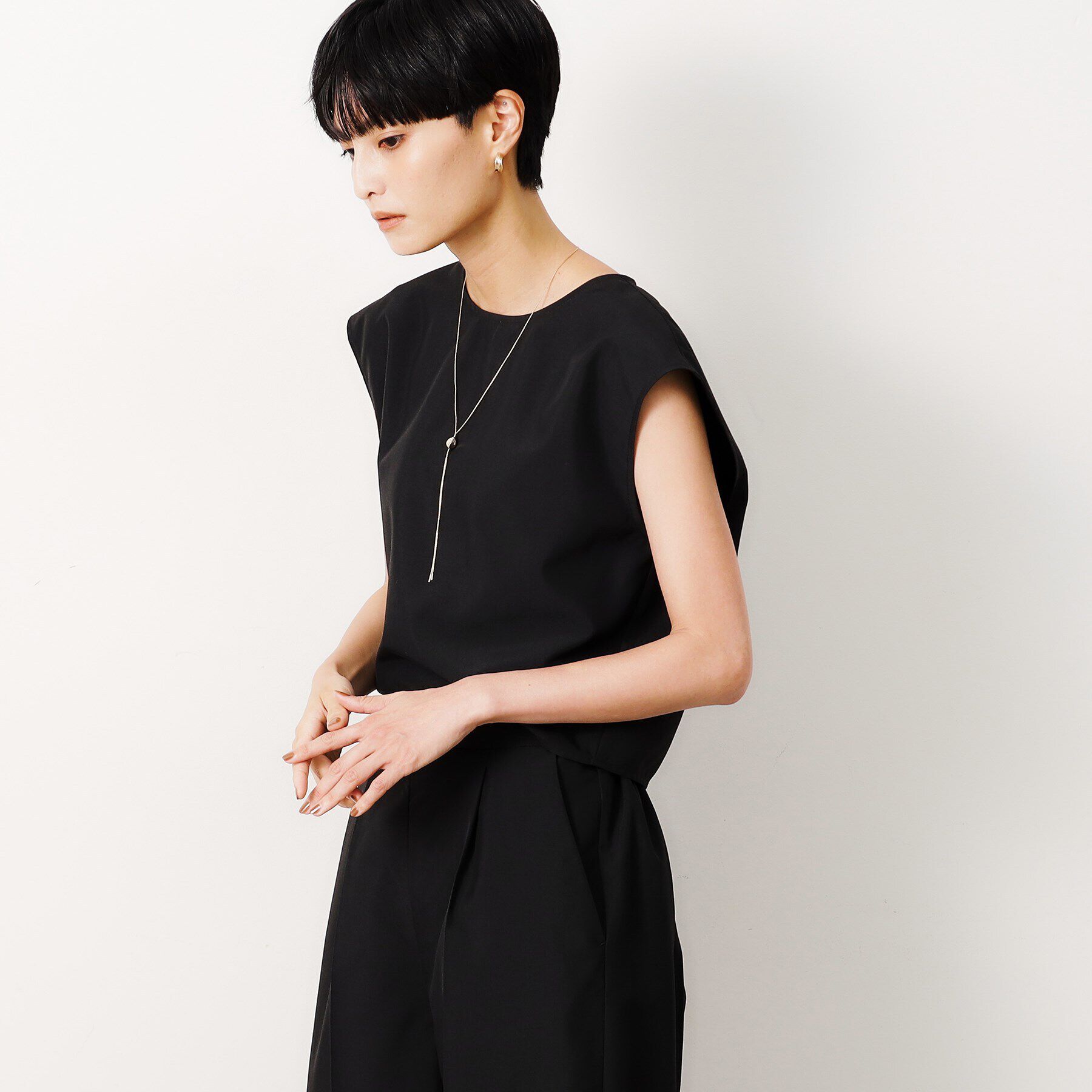 OPAQUE.CLIP「リネンライクオールインワン【洗濯機洗い可】」|オールインワン|