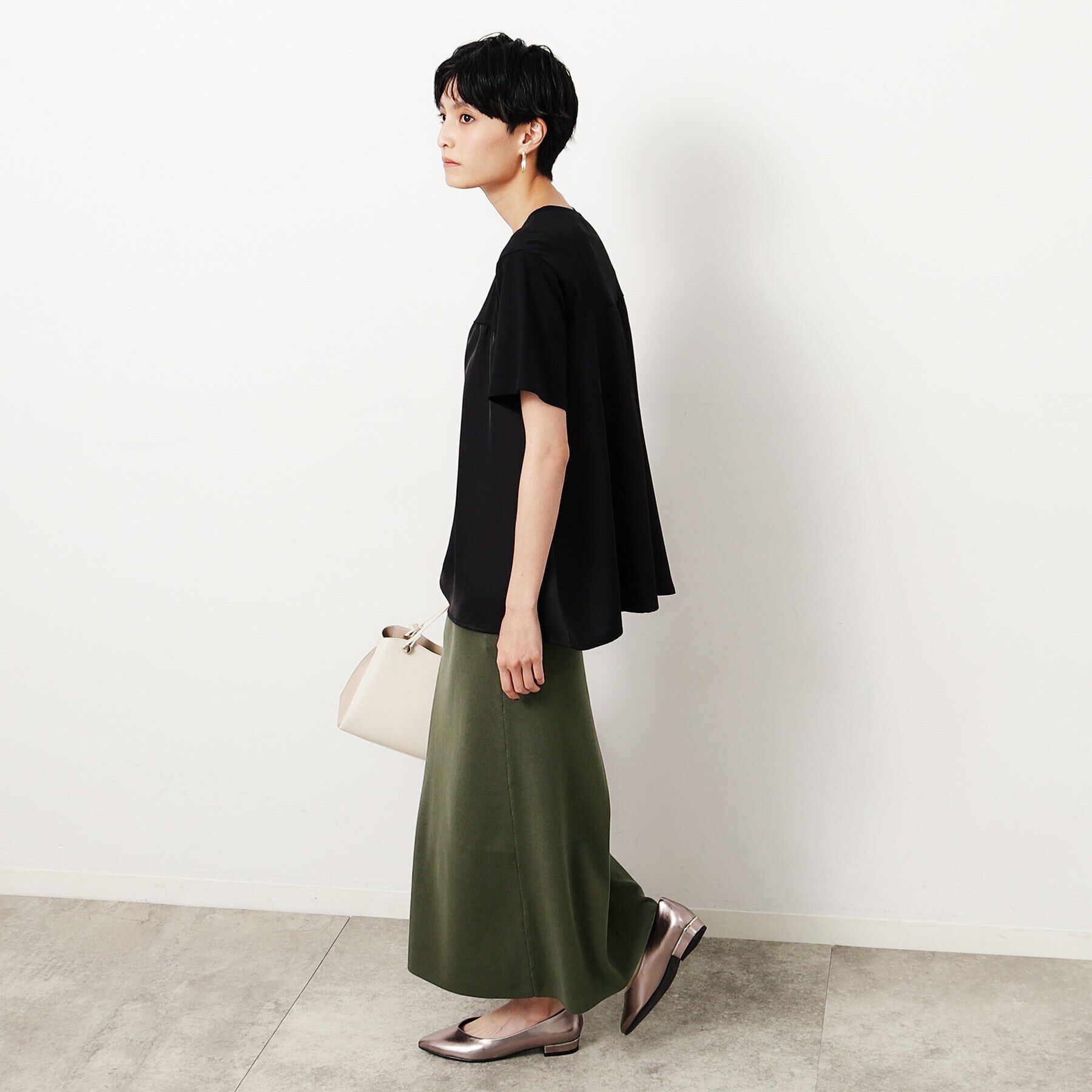 OPAQUE.CLIP「ニットナロースカート／セットアップ対応【洗濯機洗い可】」|スカート|