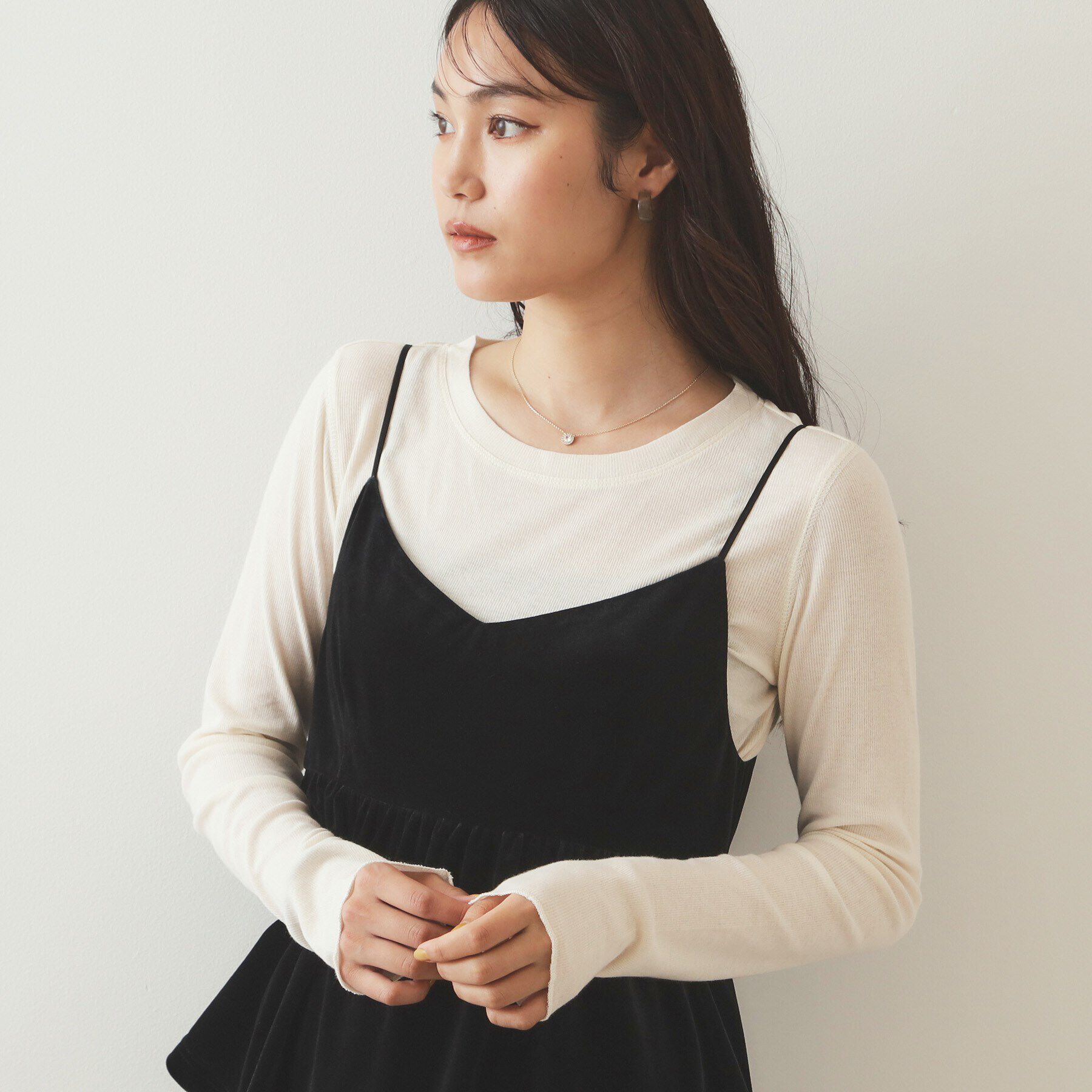 OPAQUE.CLIP「シアーコットン クルーネックカットソー【洗濯機洗い可】」|Tシャツ・カットソー|オフホワイト(003