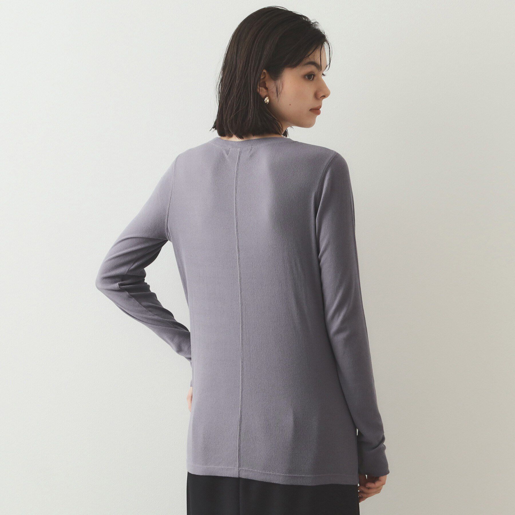 OPAQUE.CLIP「シアーコットン クルーネックカットソー【洗濯機洗い可】」|Tシャツ・カットソー|