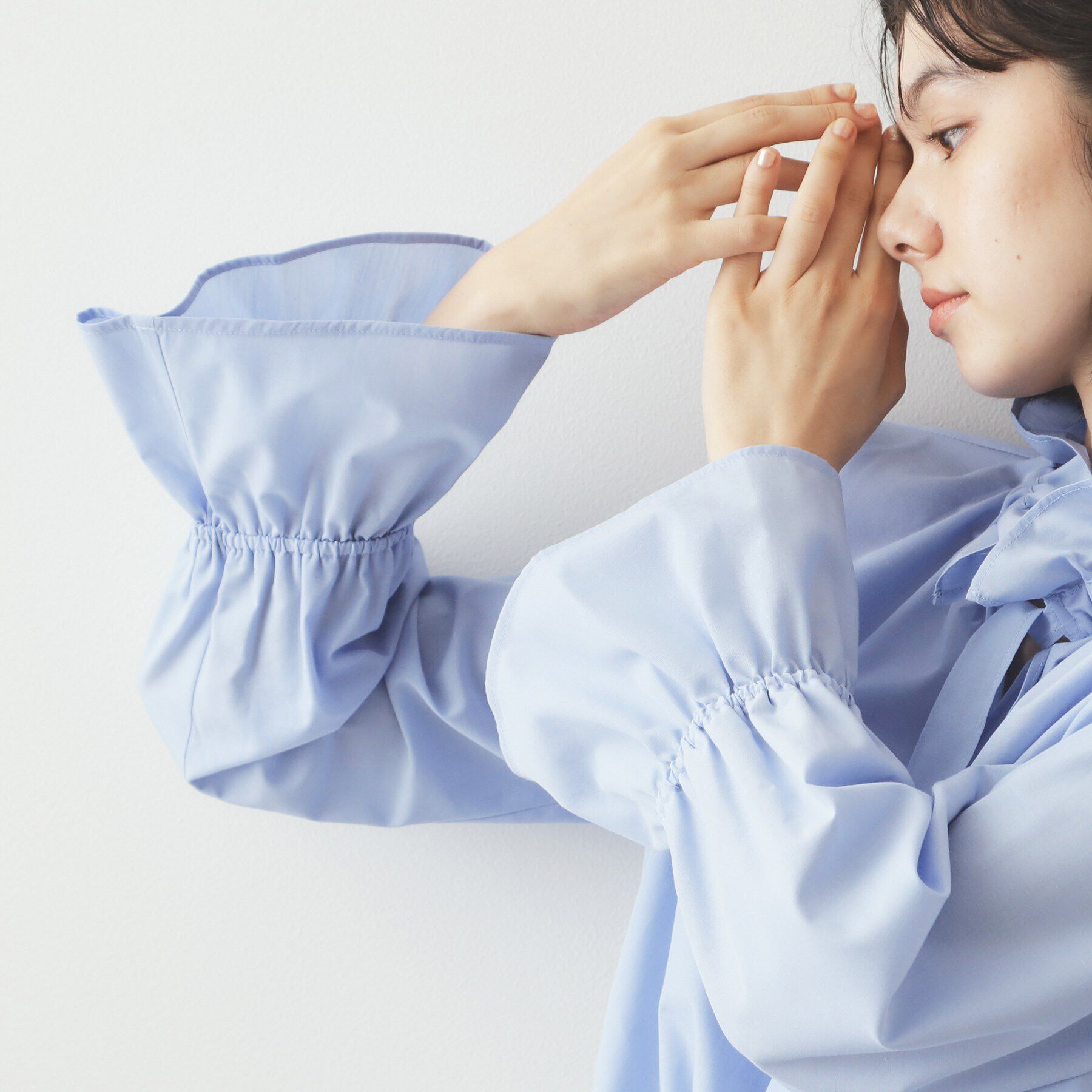 OPAQUE.CLIP「ボウタイフリルブラウス【洗濯機洗い可】」|シャツ・ブラウス|