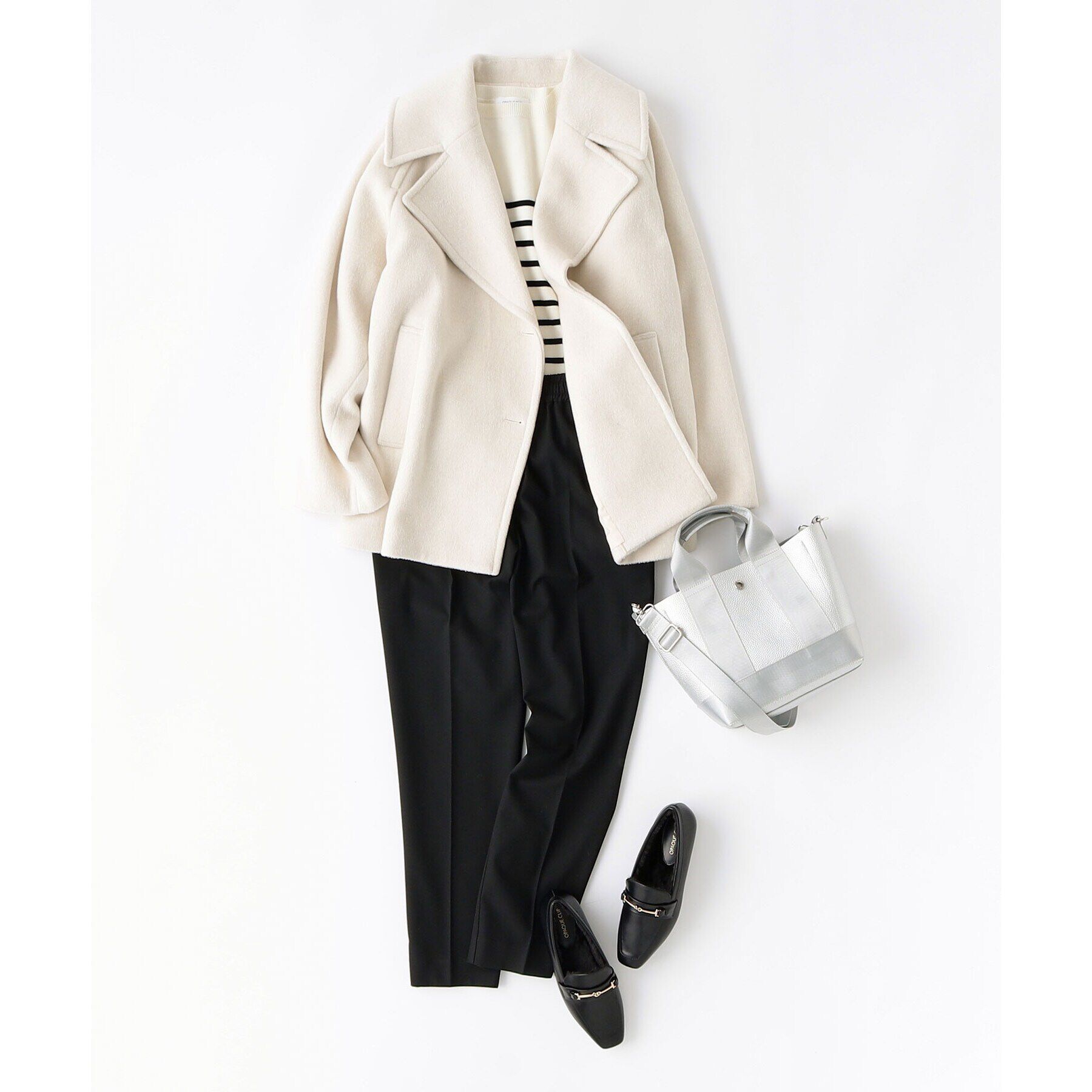 OPAQUE.CLIP「【2WAY】シュリンク合皮コンビミドルショルダーバッグ」|ショルダー・メッセンジャー|