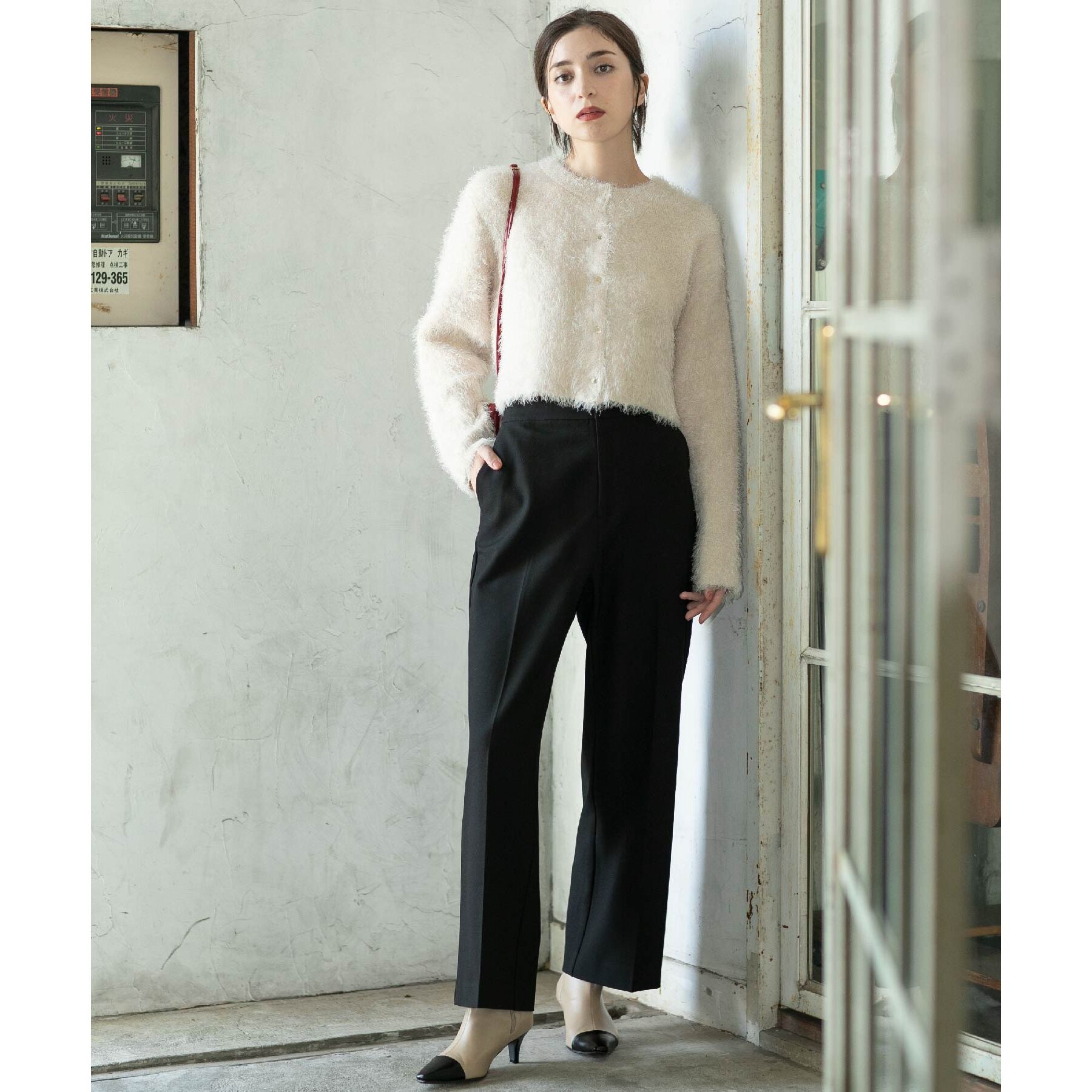 OPAQUE.CLIP「《6color》シャギーニットショートカーディガン【洗濯機洗い可】」|カーディガン|