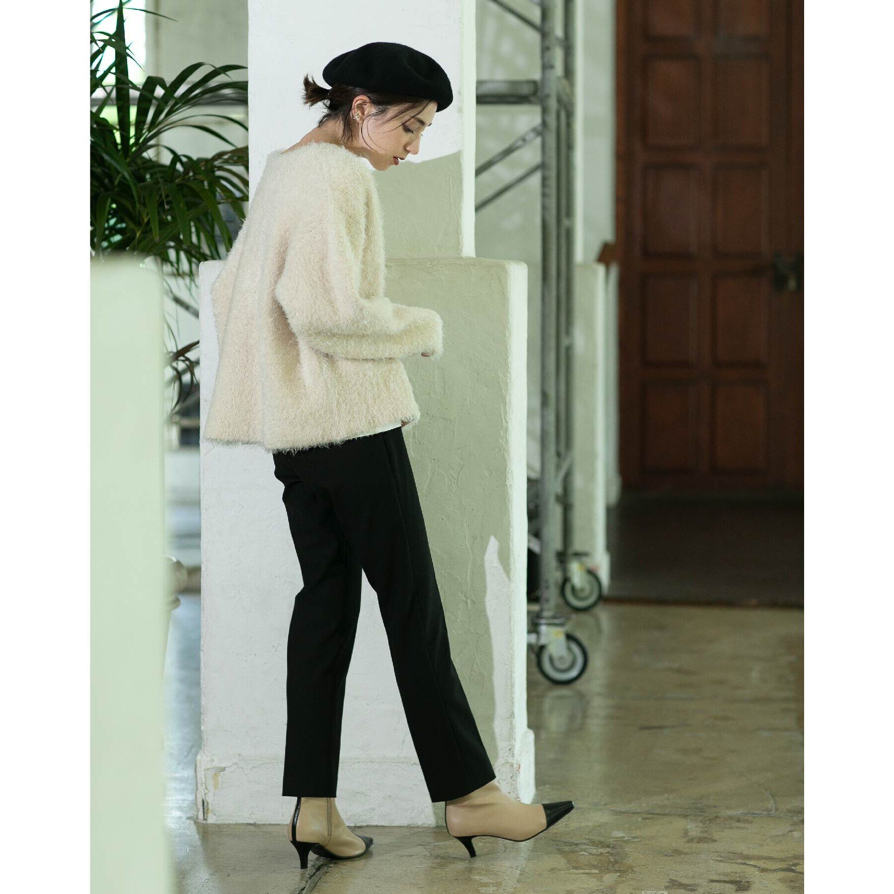 OPAQUE.CLIP「《SS-LLsize》着丈が選べる！裏起毛ストレッチスティックパンツ【蓄熱素材/洗濯機洗い可】」|その他|