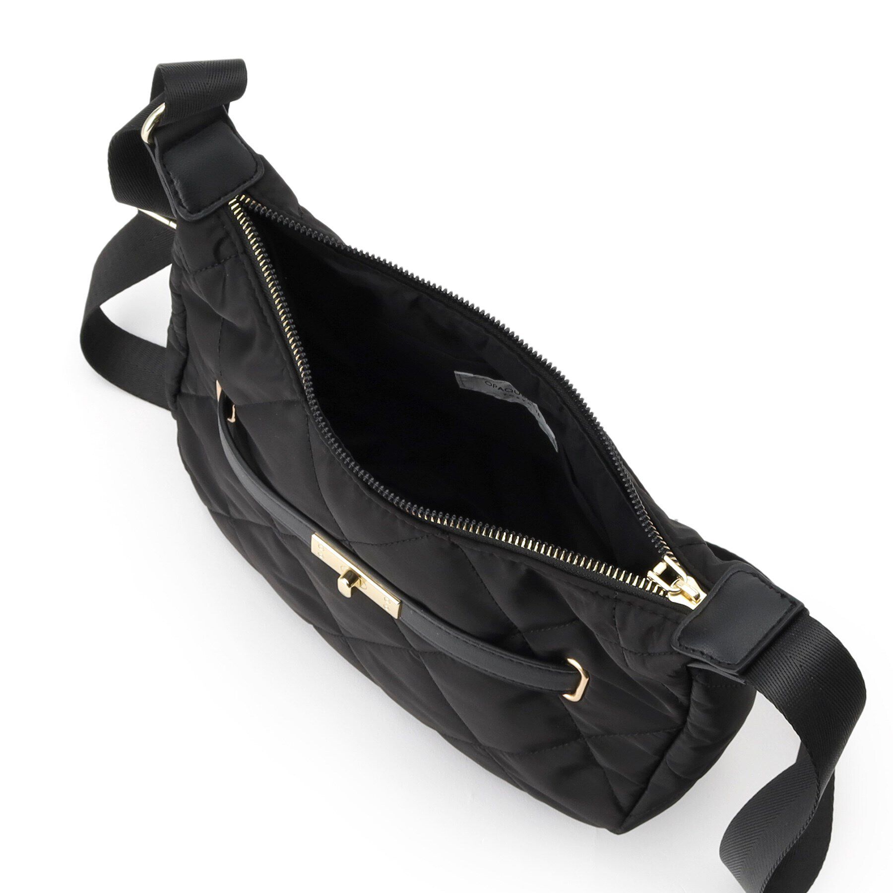 OPAQUE.CLIP「【長さ調整可能】ダイヤキルティングムーンミドルショルダーバッグ」|ショルダー・メッセンジャー|