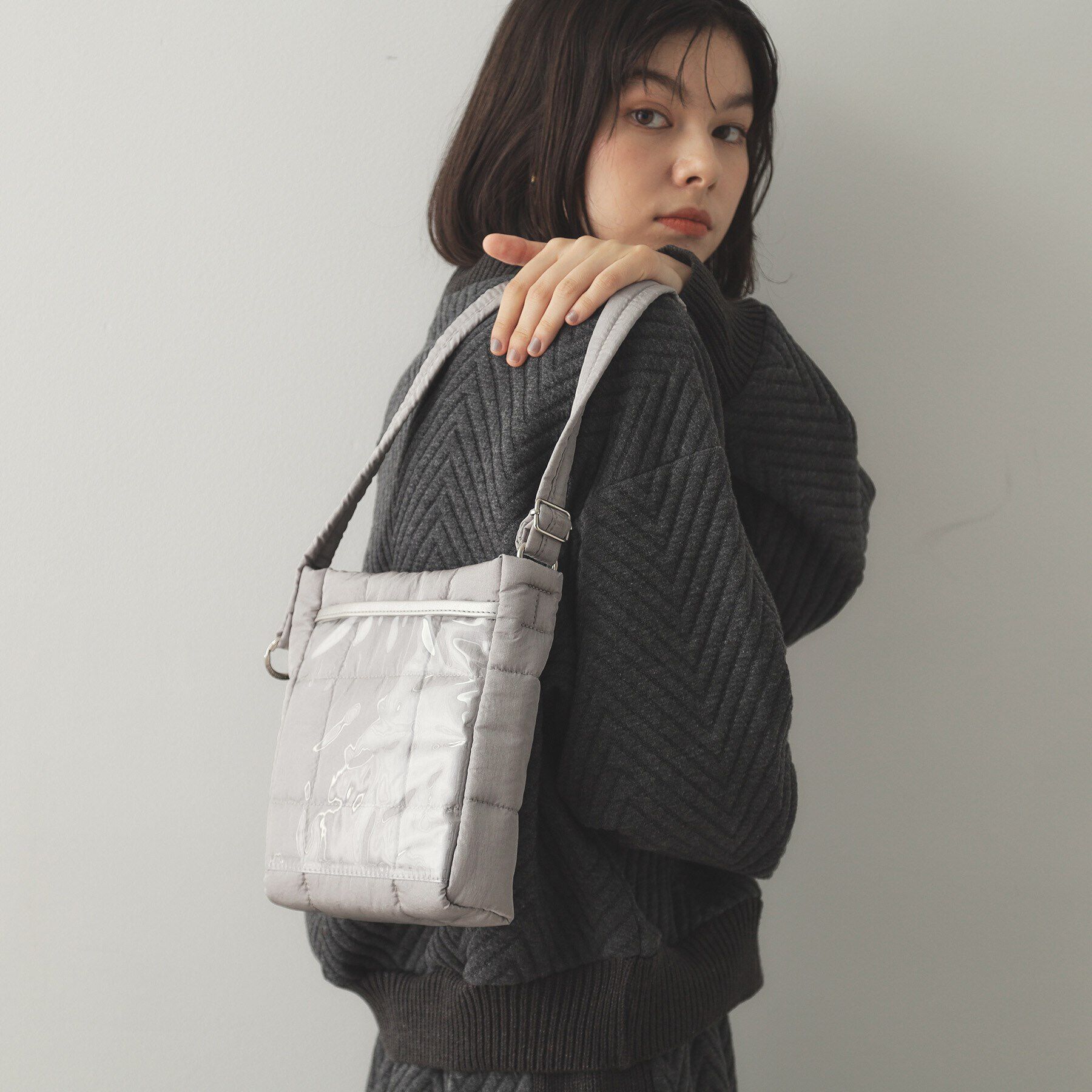 OPAQUE.CLIP「【10色展開／軽量／長さ調整可能】マチ付きクリアポケットミニショルダーバッグ」|ショルダー・メッセンジャー|