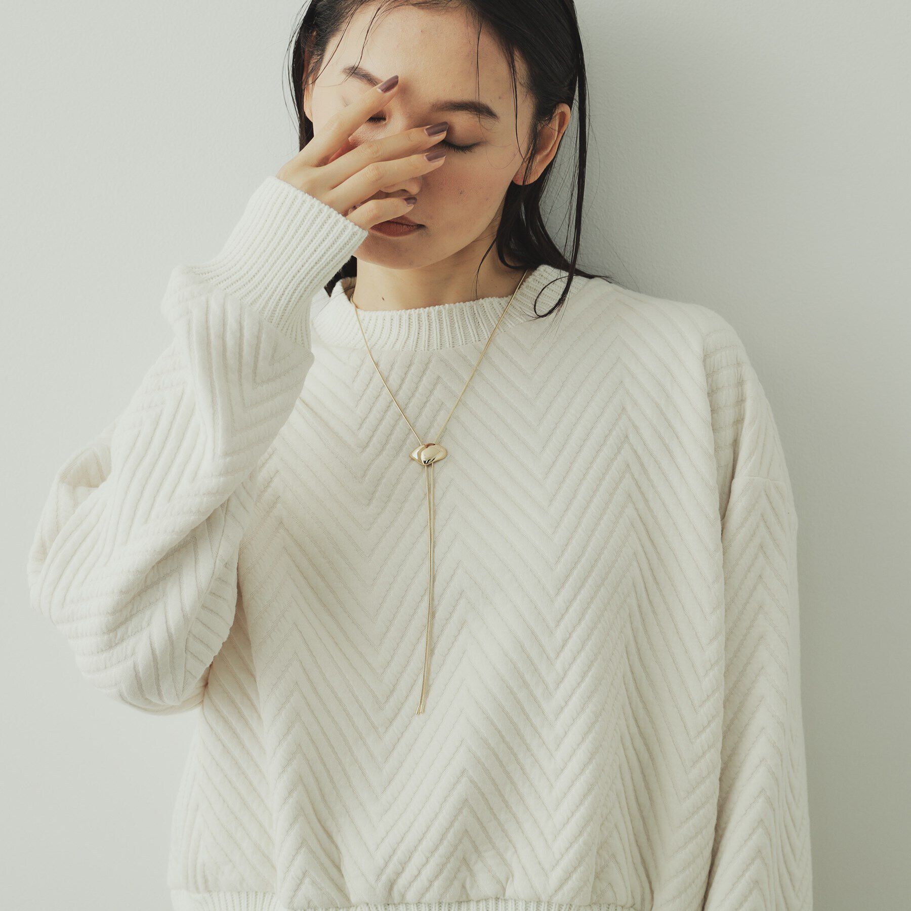 OPAQUE.CLIP「メタルパールスライドネックレス」|ネックレス|