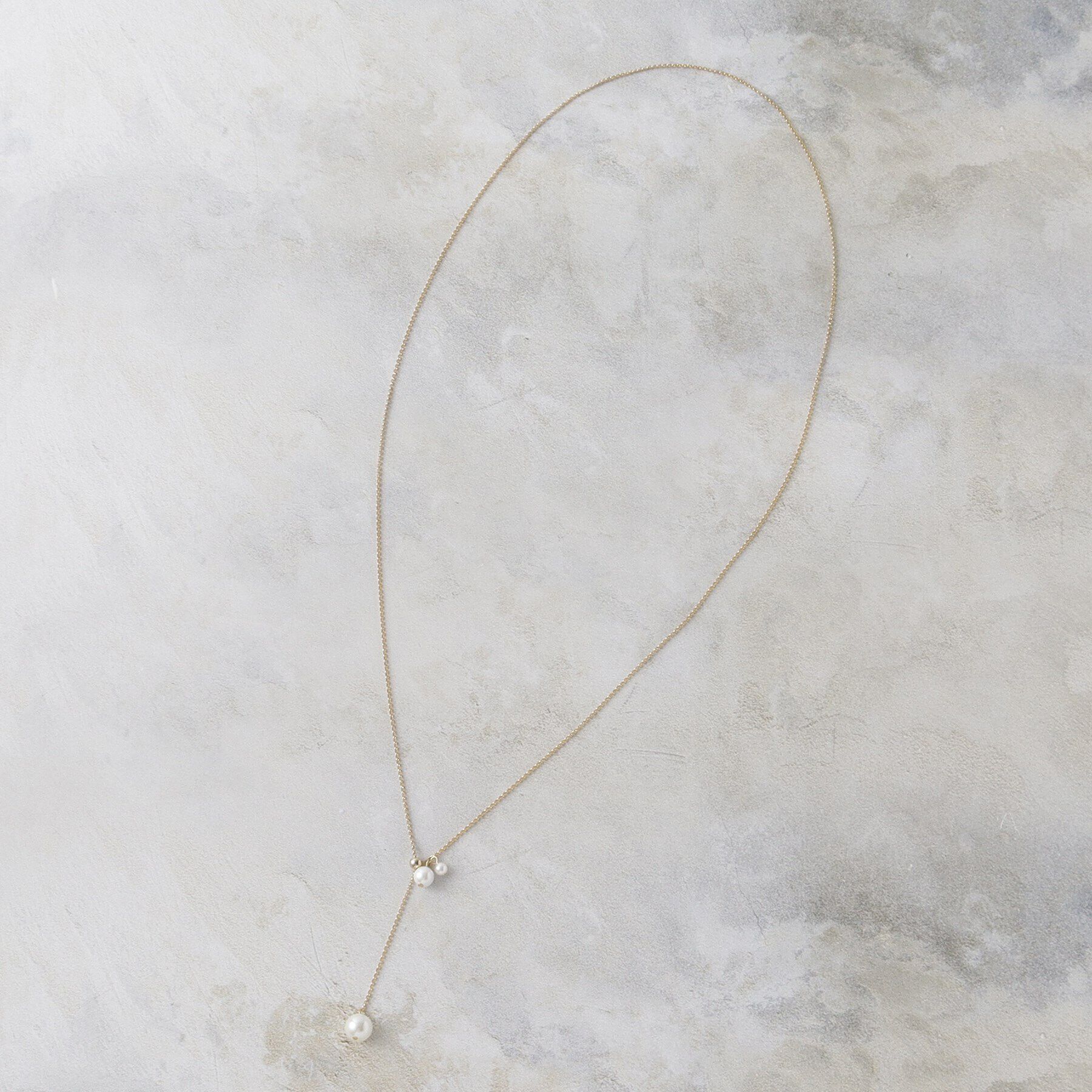 OPAQUE.CLIP「【長さ調節可能】フェイクパールスライドネックレス」|ネックレス|