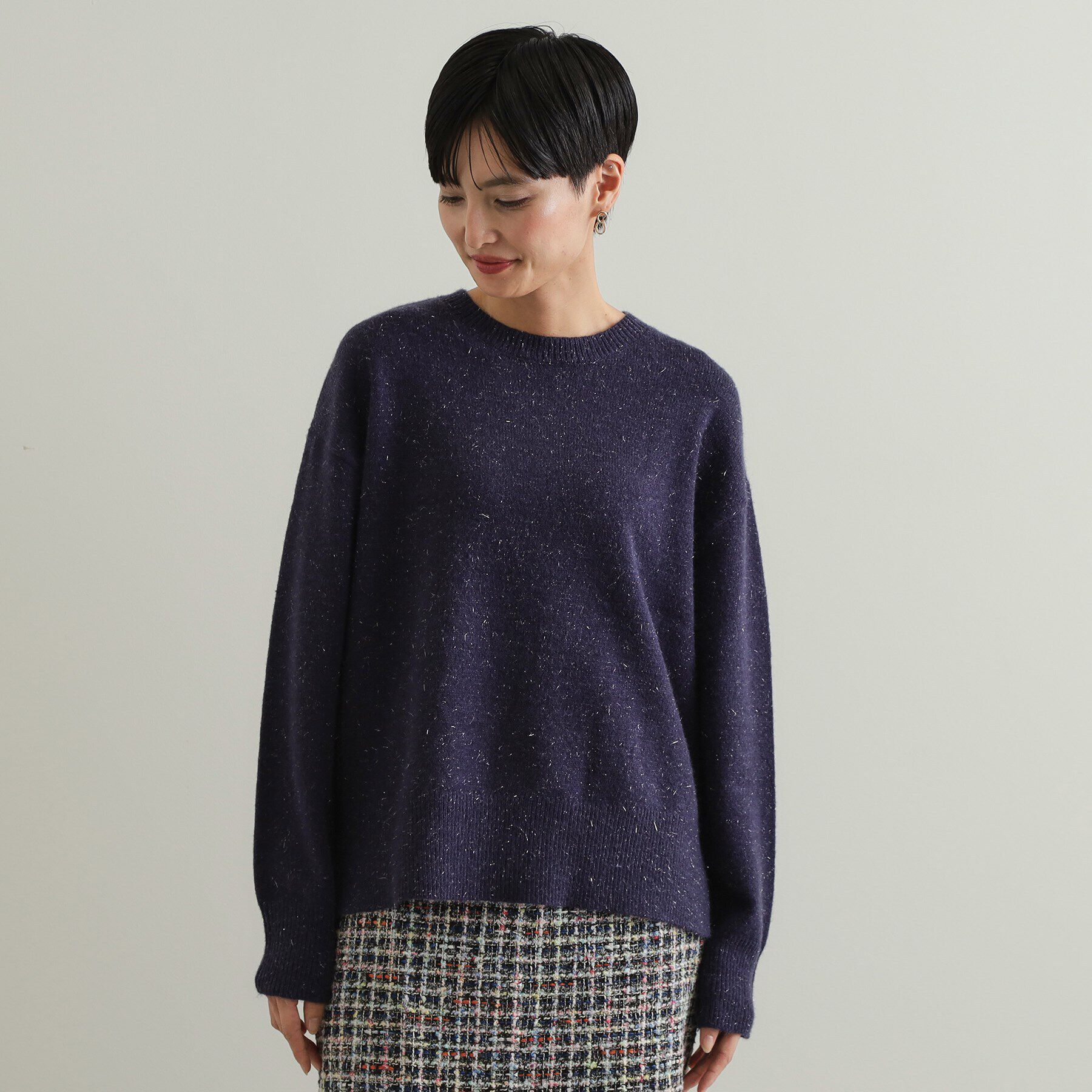 OPAQUE.CLIP「きらきらミドルゲージニット【洗濯機洗い可】」|ニット・セーター|