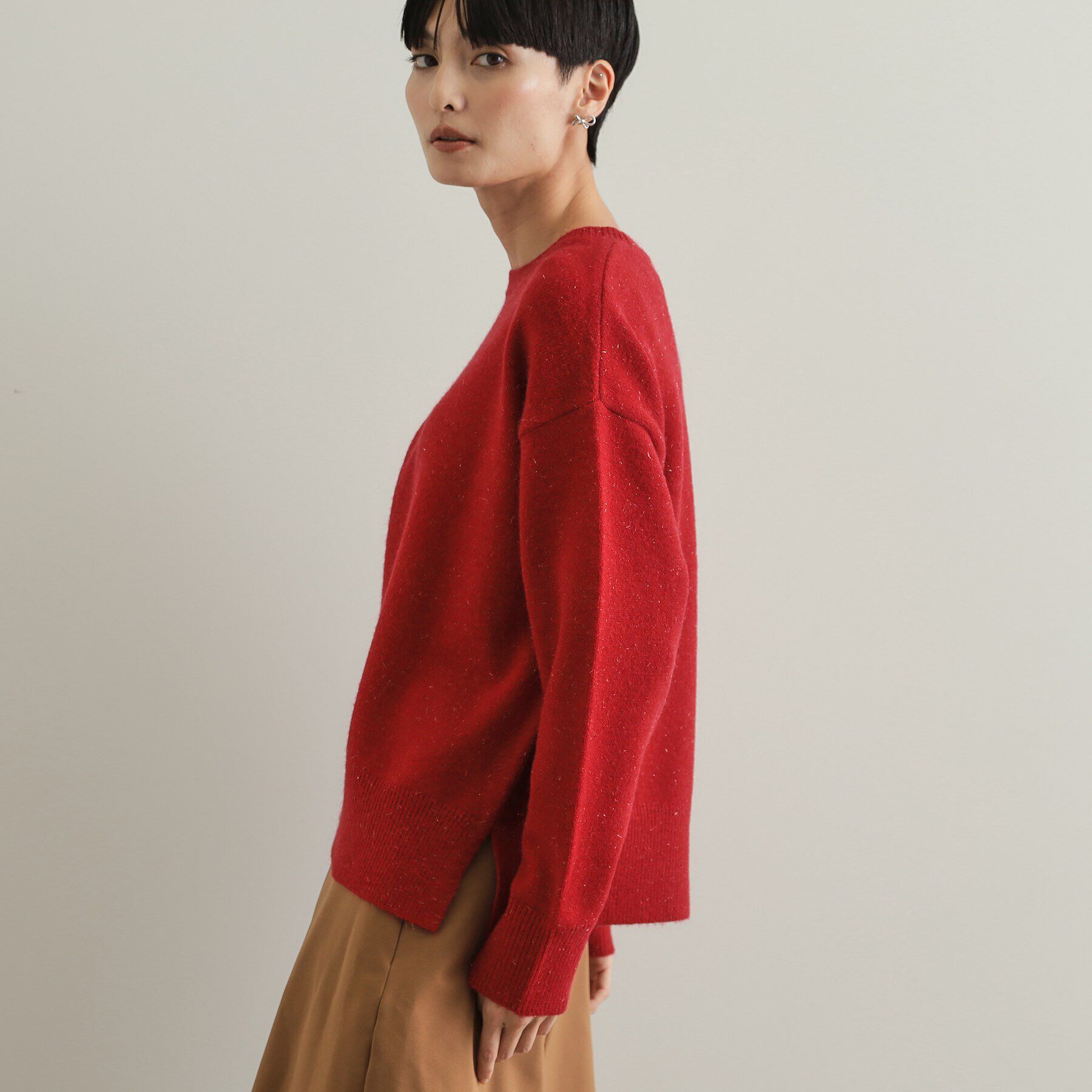 OPAQUE.CLIP「きらきらミドルゲージニット【洗濯機洗い可】」|ニット・セーター|