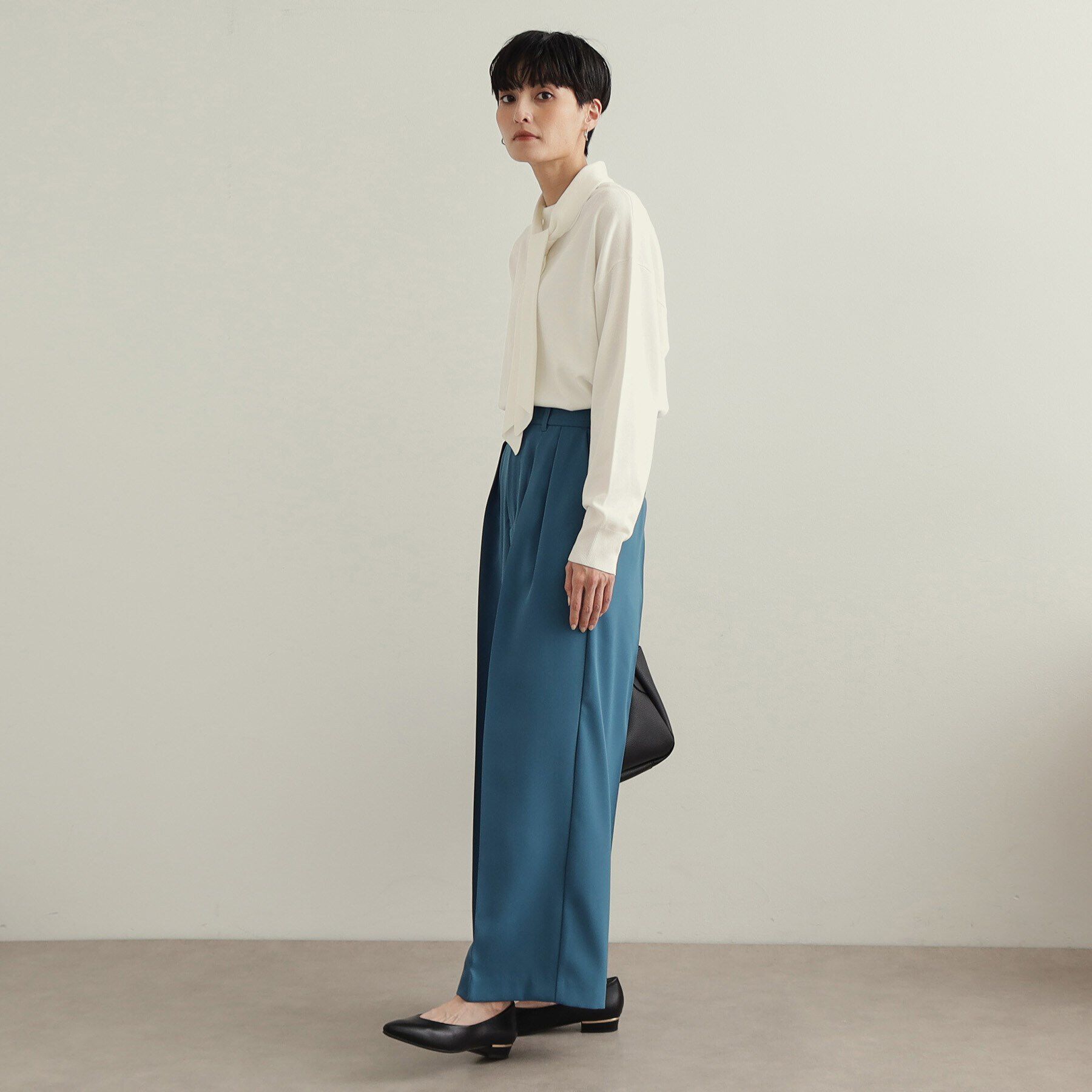 OPAQUE.CLIP「ボウタイニット【洗濯洗い可/抗ピル】」|ニット・セーター|