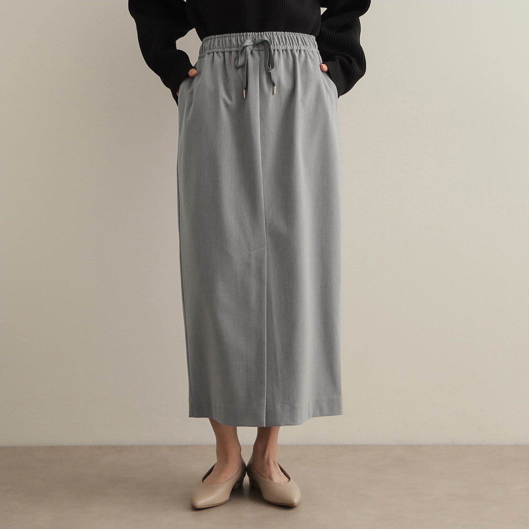 OPAQUE.CLIP「ストレッチイージーナロースカート【洗濯機洗い可】」|スカート|
