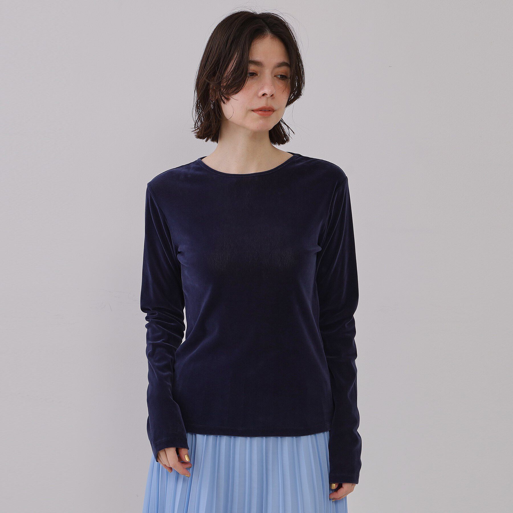 OPAQUE.CLIP「シアーベロアトップス【洗濯機洗い可】」|Tシャツ・カットソー|