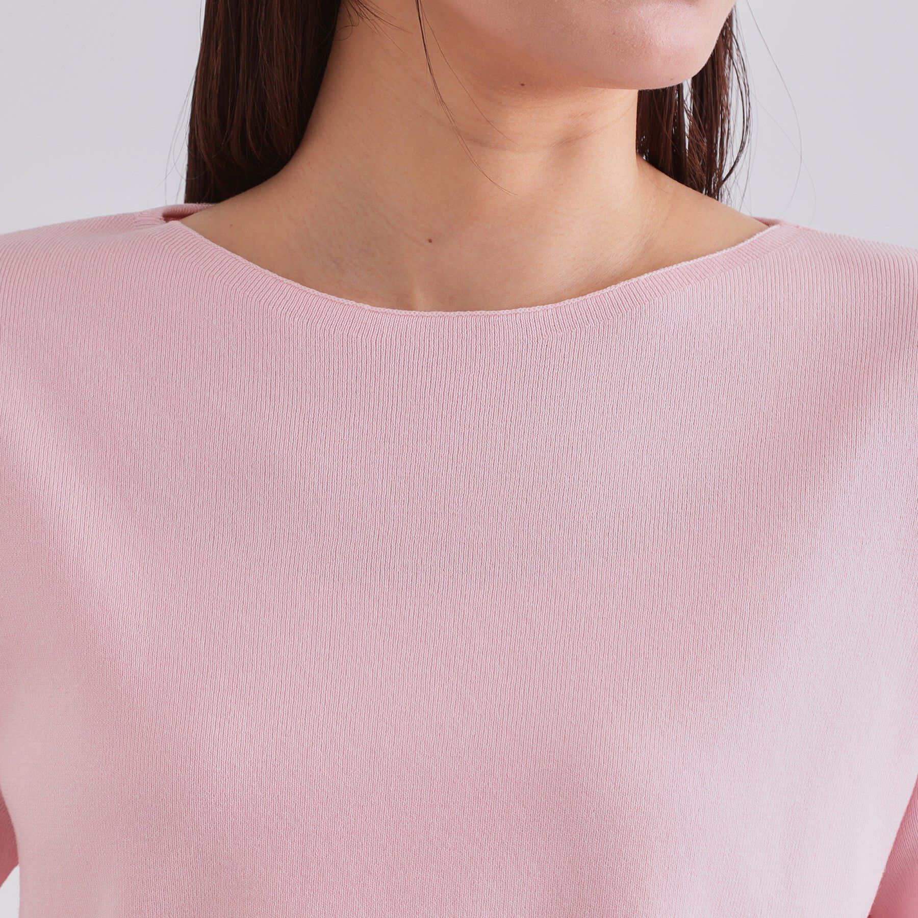 OPAQUE.CLIP「《6色展開》シアーボーダーフレアスリーブニット【洗濯機洗い可】」|ニット・セーター|