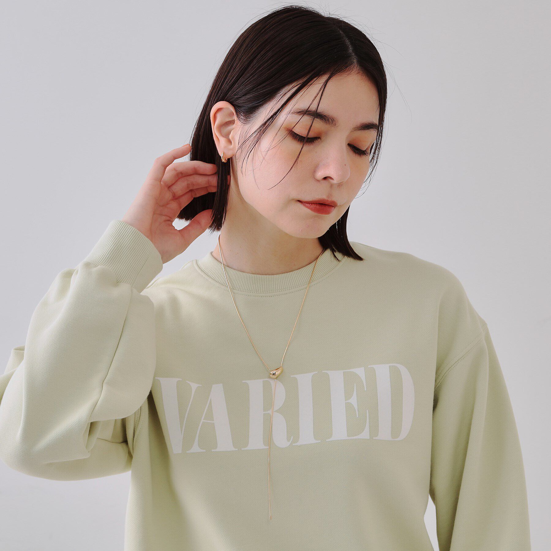 OPAQUE.CLIP「メタルビーンズスライドネックレス」|ネックレス|