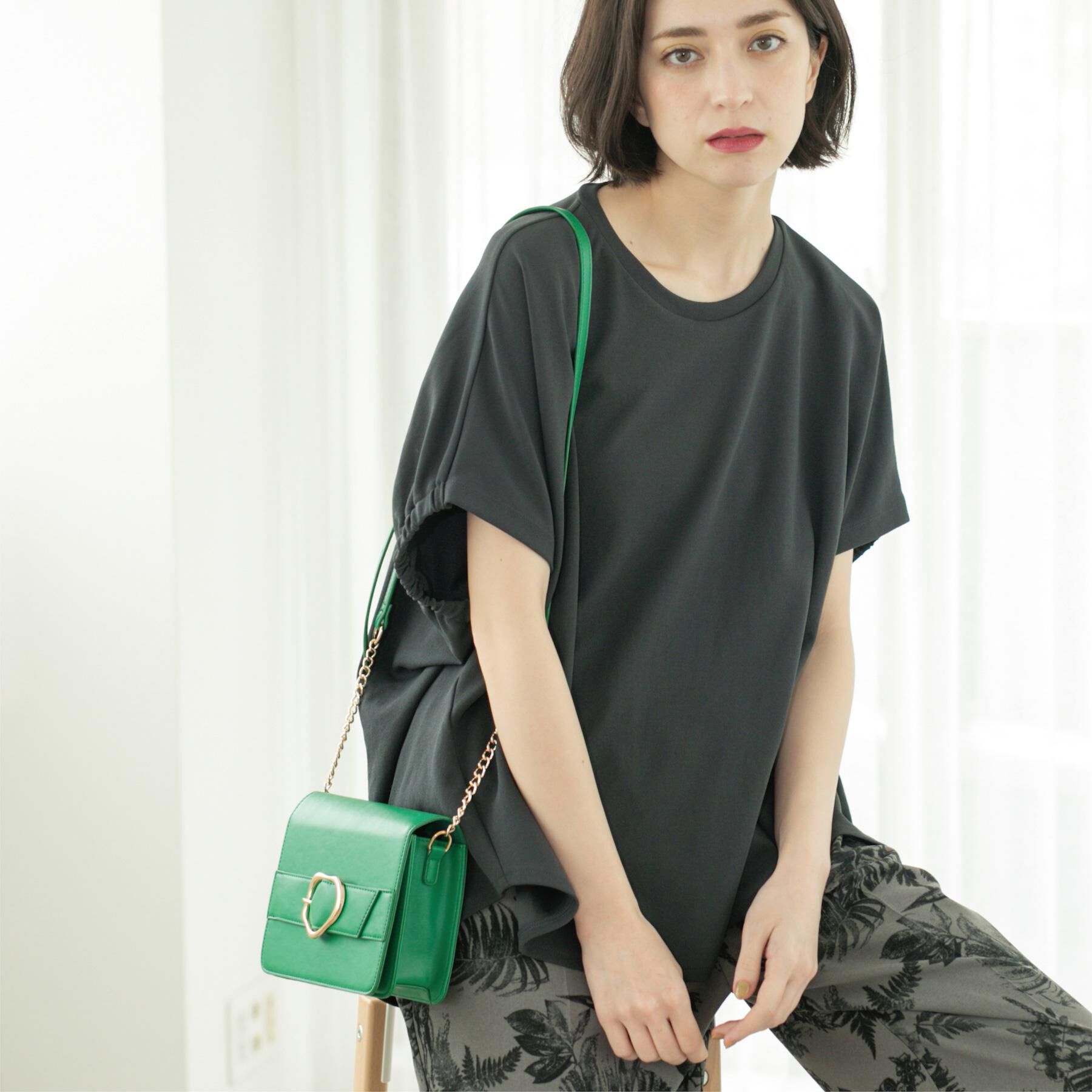 OPAQUE.CLIP「リラクシードルマンスリーブトップス【UV/吸水速乾/洗濯機洗い可】」|Tシャツ・カットソー|