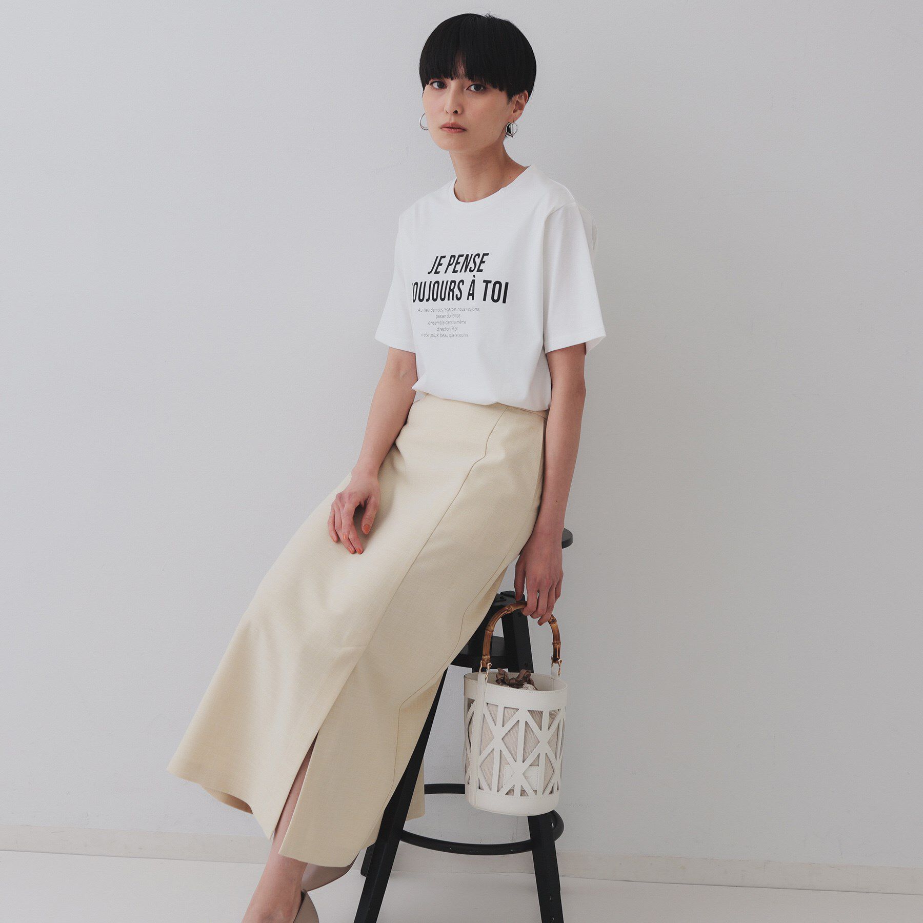 OPAQUE.CLIP「アソートロゴTシャツ【洗濯機洗い可】」|Tシャツ・カットソー|