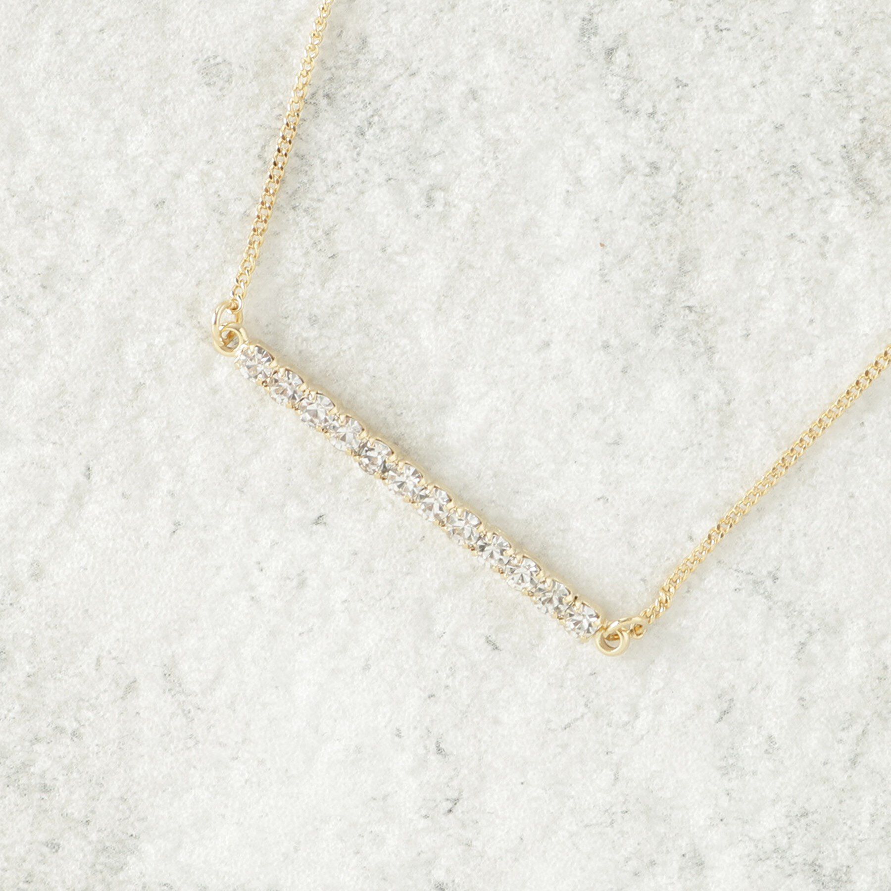 OPAQUE.CLIP「ビジューラインネックレス」|ネックレス|