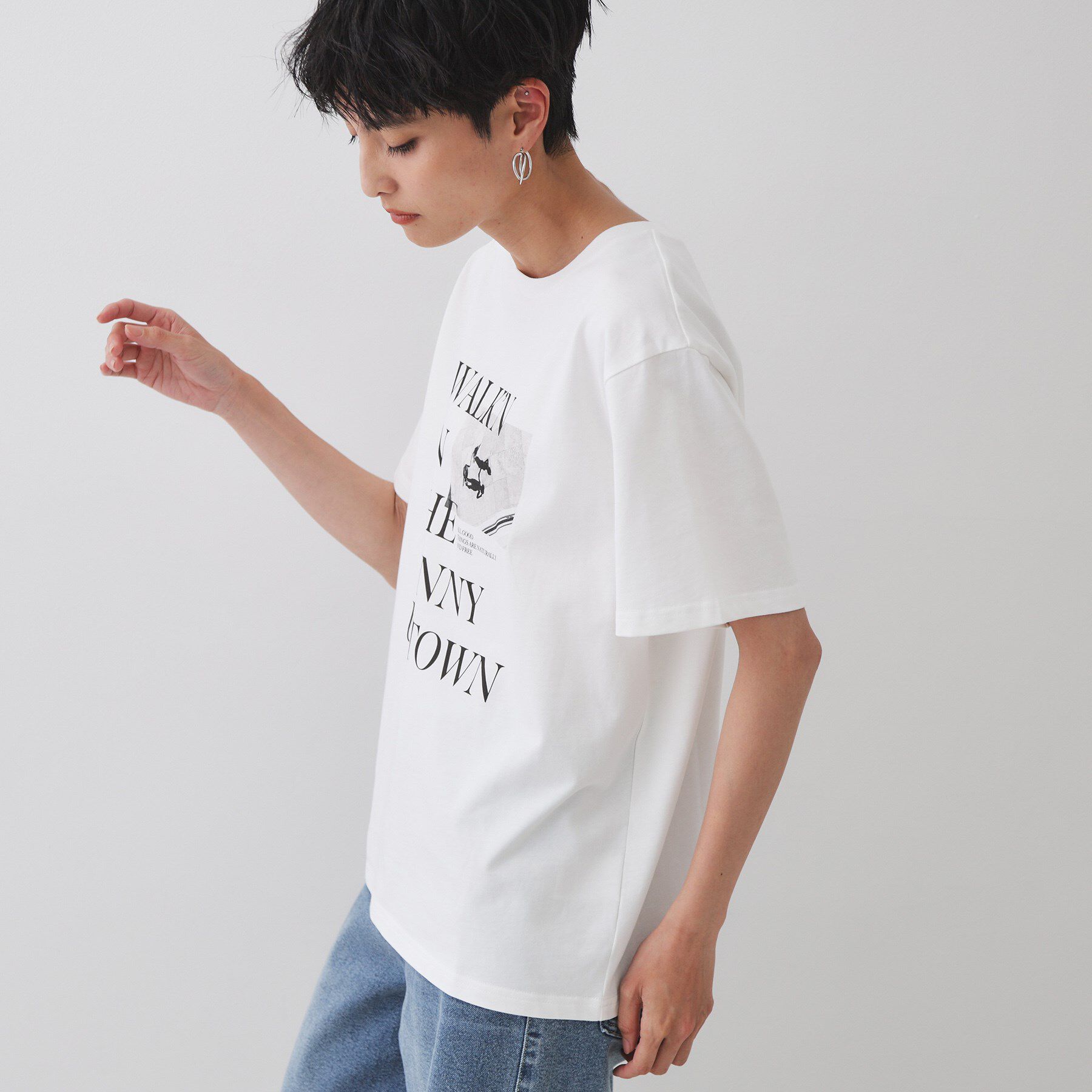 OPAQUE.CLIP「フォトプリントTシャツ【洗濯機洗い可】」|Tシャツ・カットソー|
