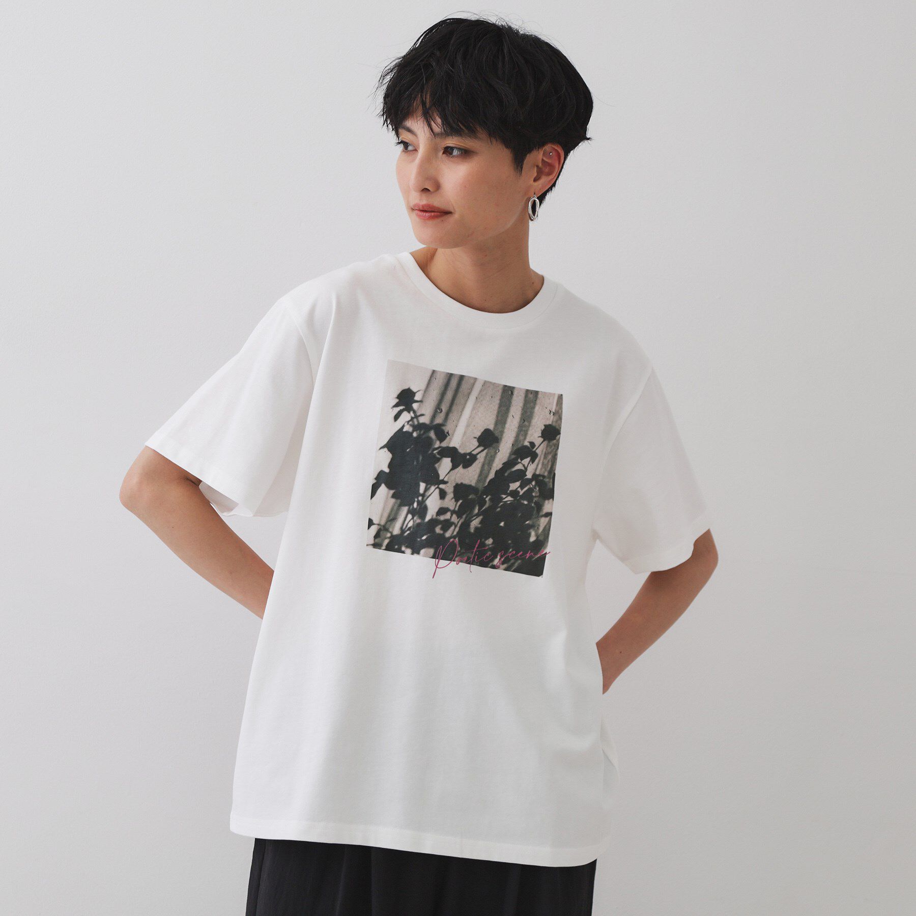 OPAQUE.CLIP「フォトプリントTシャツ【洗濯機洗い可】」|Tシャツ・カットソー|