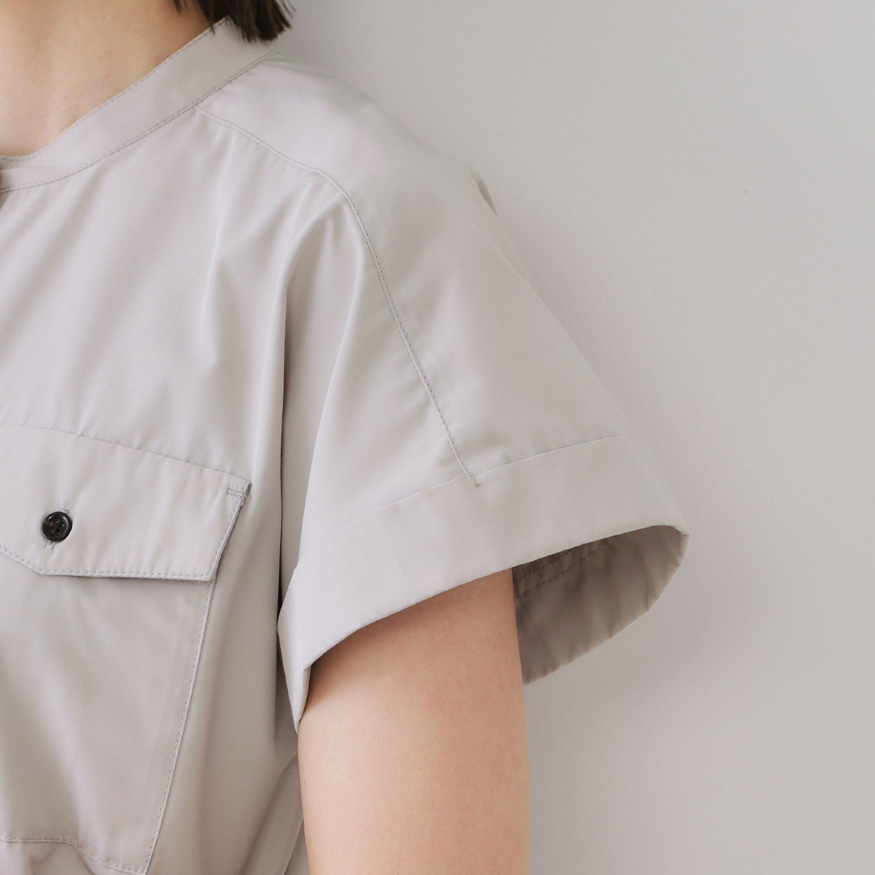 OPAQUE.CLIP「ダブルポケットシャツワンピース【洗濯機洗い可】」|ワンピース|