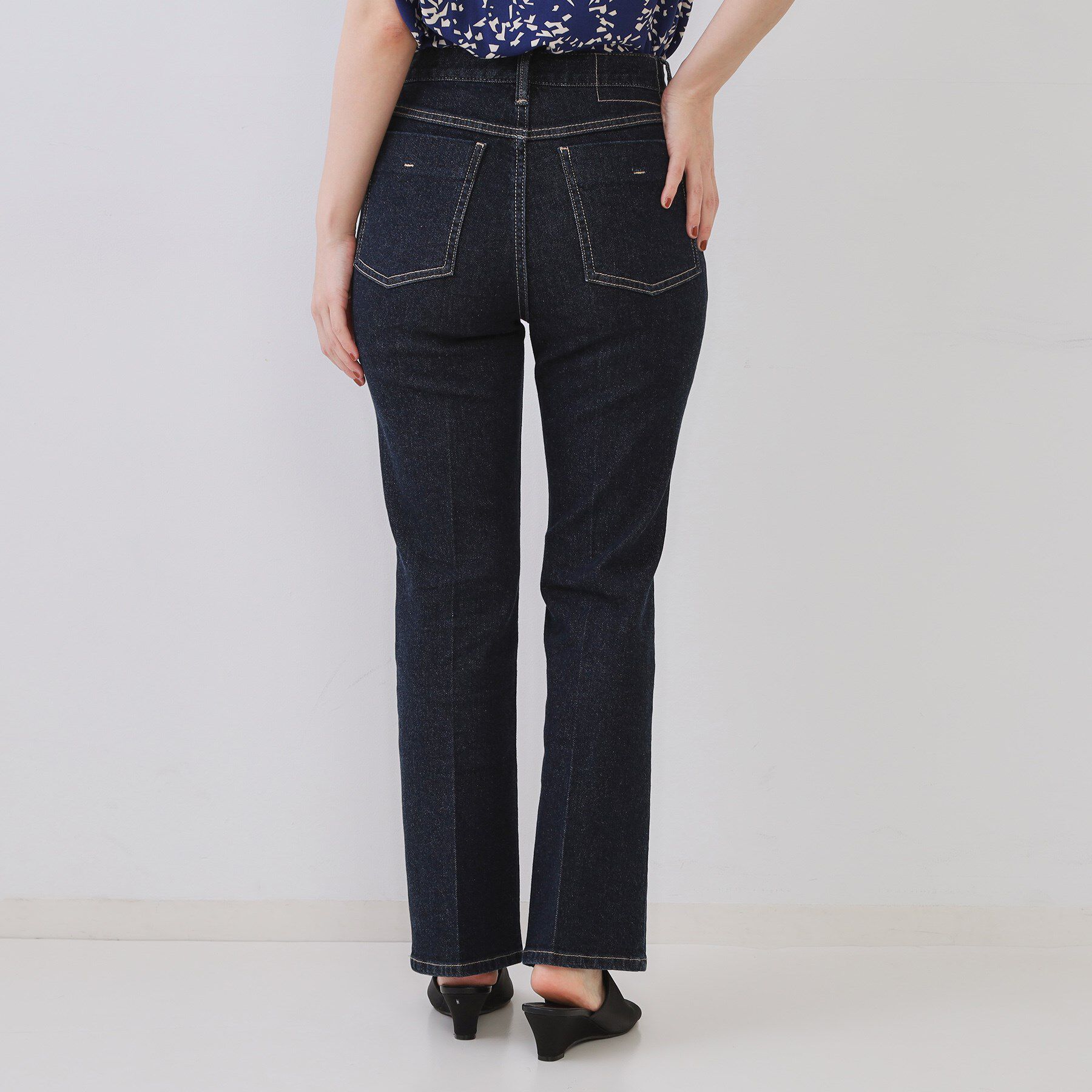 OPAQUE.CLIP「《SS-LLサイズ》ストレッチセミフレアデニム【洗濯機洗い可】」|デニム|