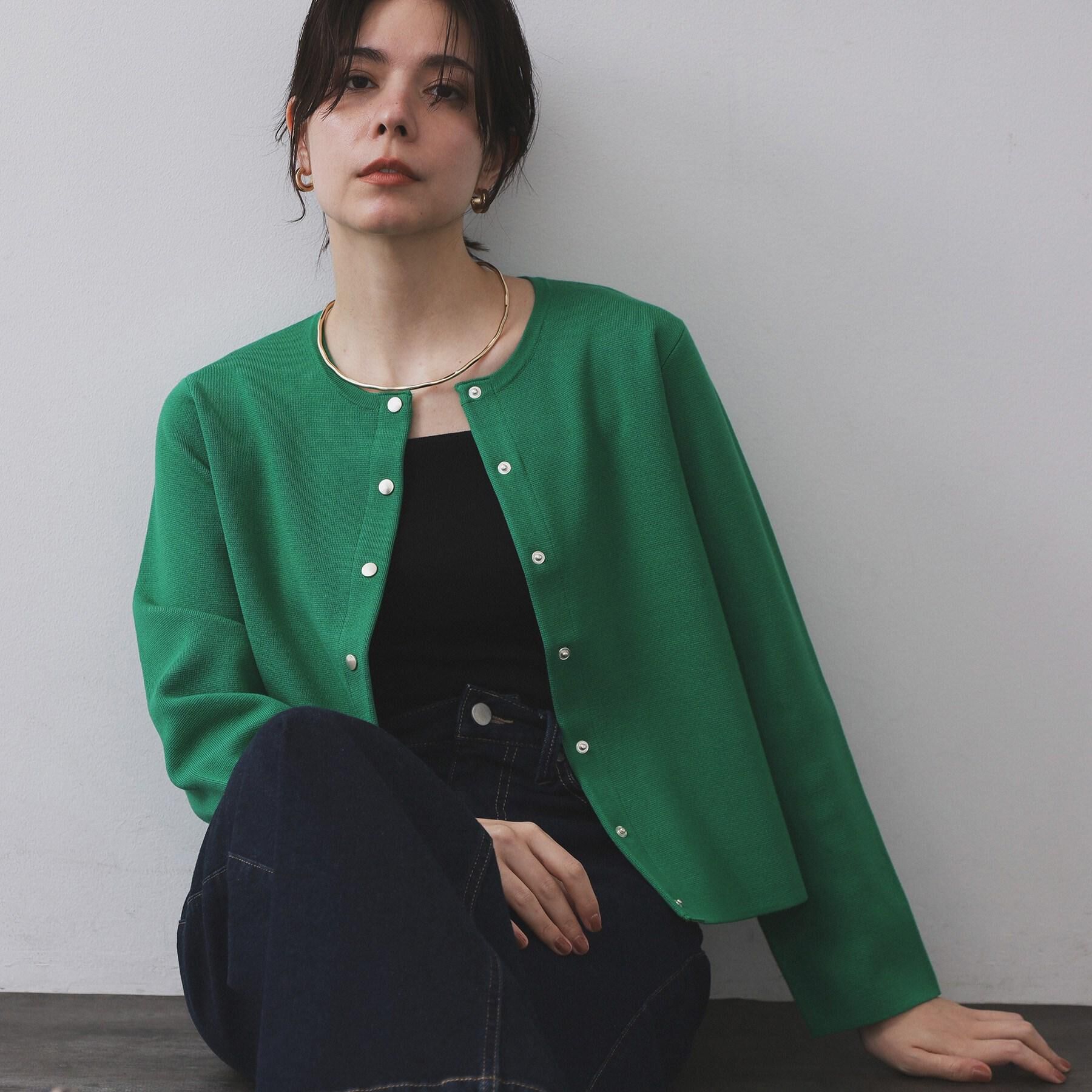 OPAQUE.CLIP「スナップボタンニットカーディガン【UVケア/洗濯機OK】《6col/S～LL》」|カーディガン|