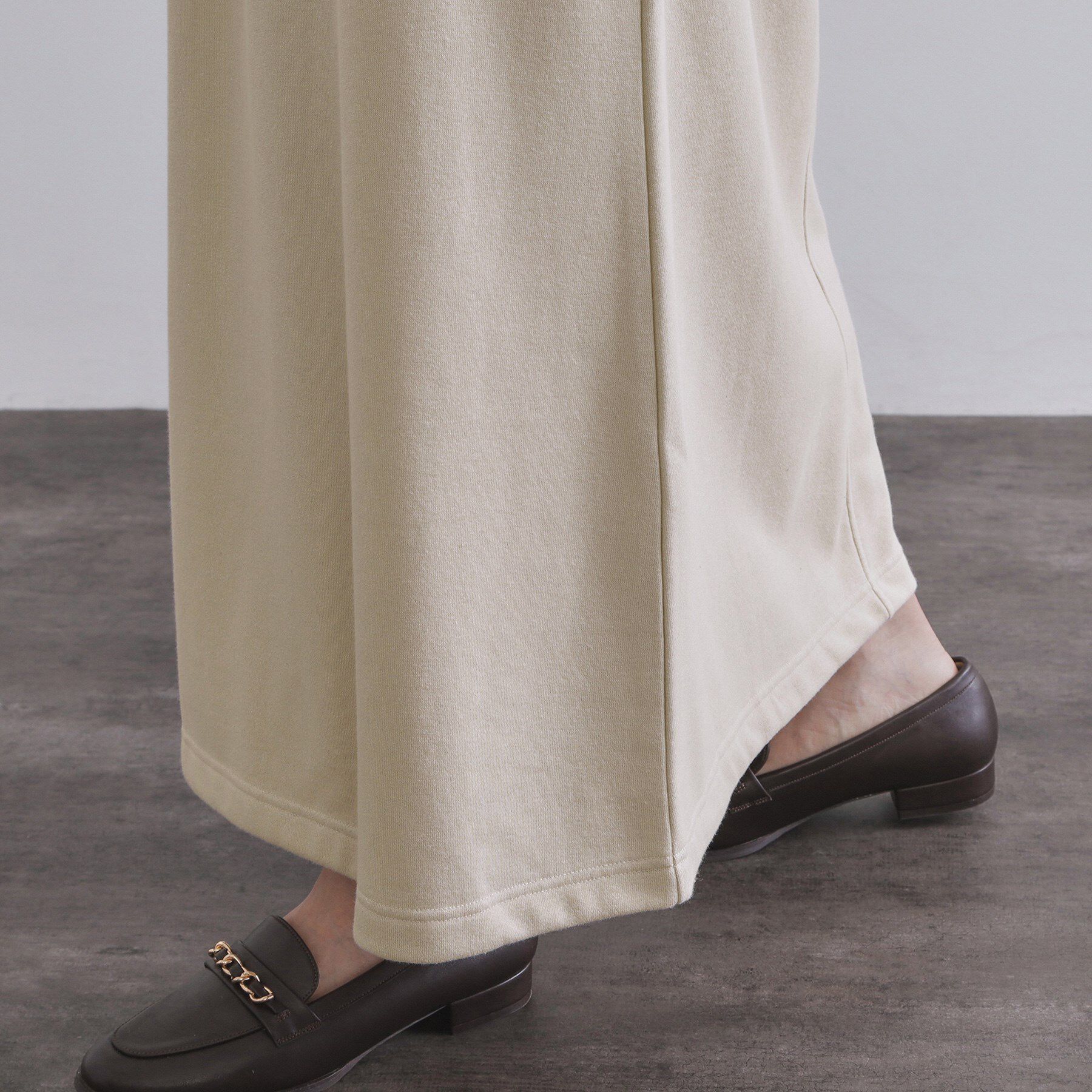 OPAQUE.CLIP「ラメスウェットイージーロングスカート【洗濯機洗い可】」|スカート|